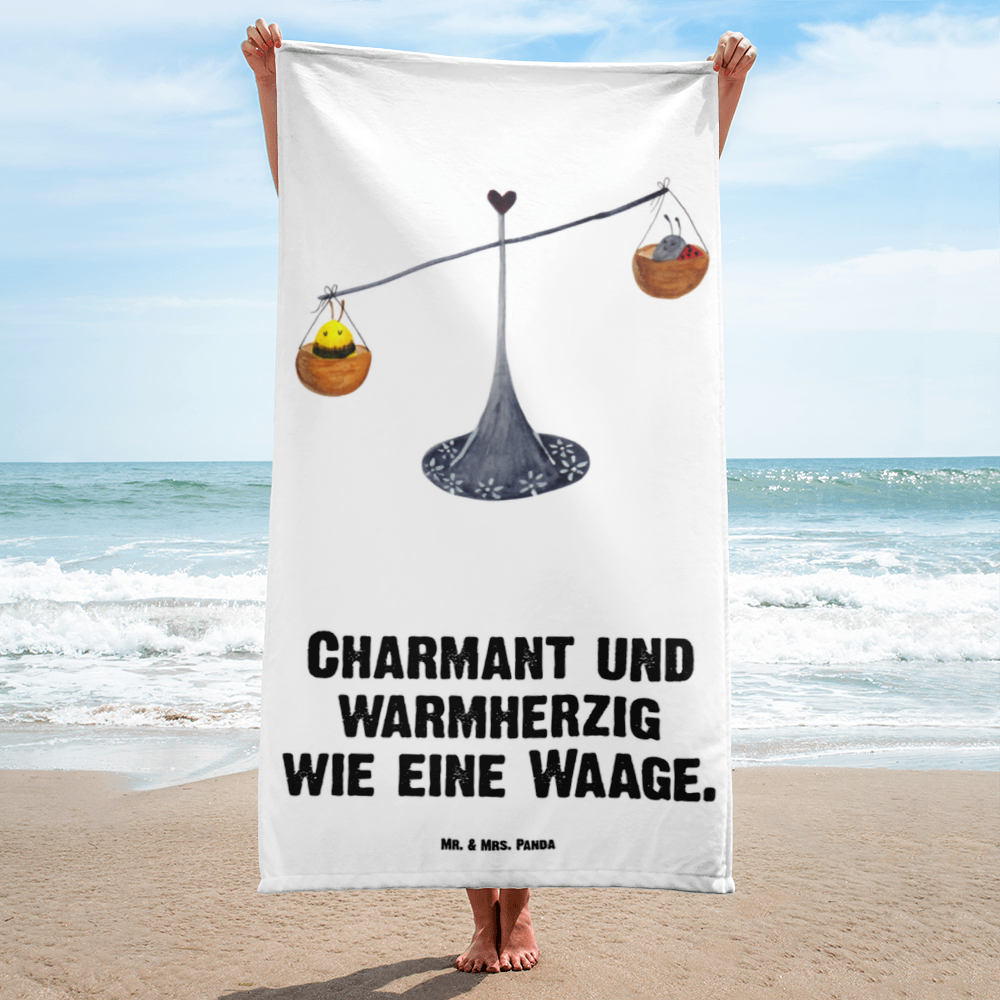 XL Badehandtuch Sternzeichen Waage Handtuch, Badetuch, Duschtuch, Strandtuch, Saunatuch, Tierkreiszeichen, Sternzeichen, Horoskop, Astrologie, Aszendent, Waage, Waage Geschenk, Waage Sternzeichen, Geschenk Oktober, Geschenk September, Geburtstag Oktober, Geburtstag September, Gleichgewicht, Marienkäfer, Hummel, Biene