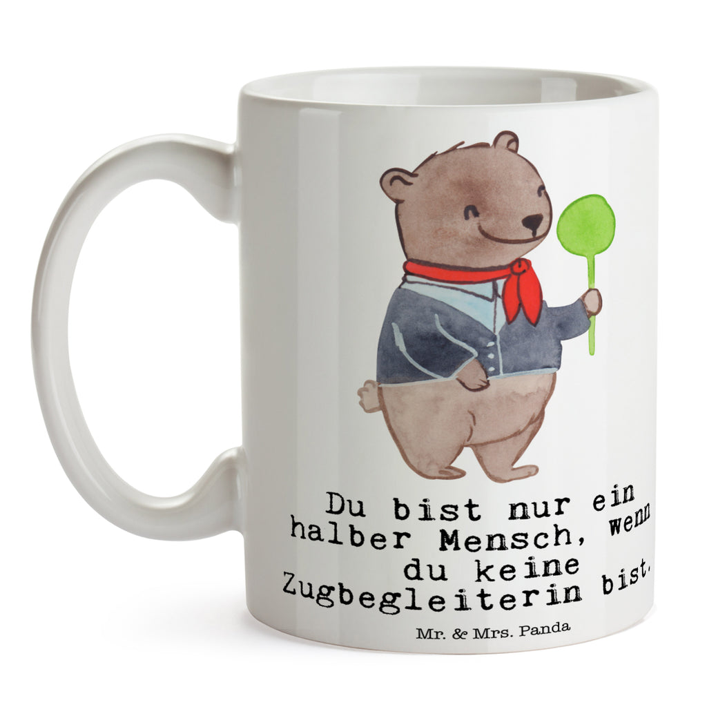 Tasse Zugbegleiterin mit Herz Tasse, Kaffeetasse, Teetasse, Becher, Kaffeebecher, Teebecher, Keramiktasse, Porzellantasse, Büro Tasse, Geschenk Tasse, Tasse Sprüche, Tasse Motive, Kaffeetassen, Tasse bedrucken, Designer Tasse, Cappuccino Tassen, Schöne Teetassen, Beruf, Ausbildung, Jubiläum, Abschied, Rente, Kollege, Kollegin, Geschenk, Schenken, Arbeitskollege, Mitarbeiter, Firma, Danke, Dankeschön