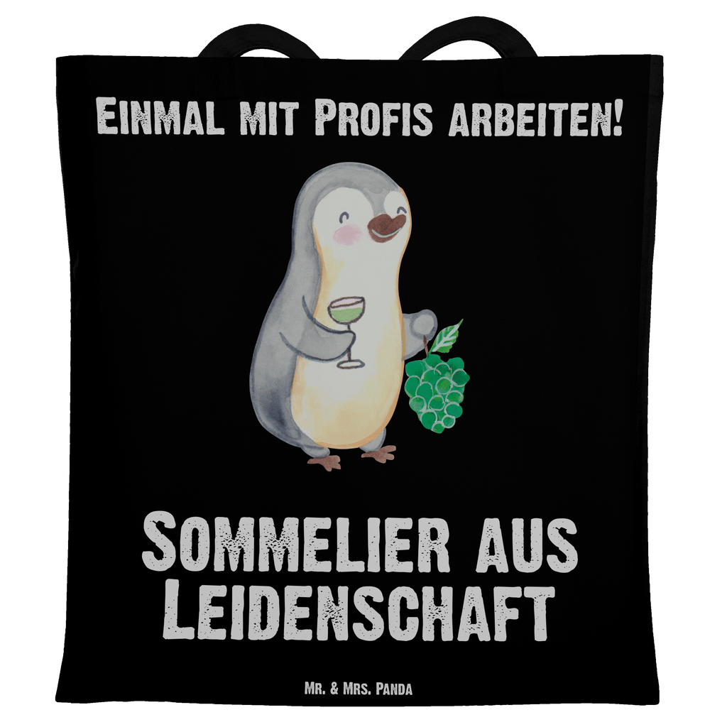 Tragetasche Sommelier aus Leidenschaft Beuteltasche, Beutel, Einkaufstasche, Jutebeutel, Stoffbeutel, Tasche, Shopper, Umhängetasche, Strandtasche, Schultertasche, Stofftasche, Tragetasche, Badetasche, Jutetasche, Einkaufstüte, Laptoptasche, Beruf, Ausbildung, Jubiläum, Abschied, Rente, Kollege, Kollegin, Geschenk, Schenken, Arbeitskollege, Mitarbeiter, Firma, Danke, Dankeschön