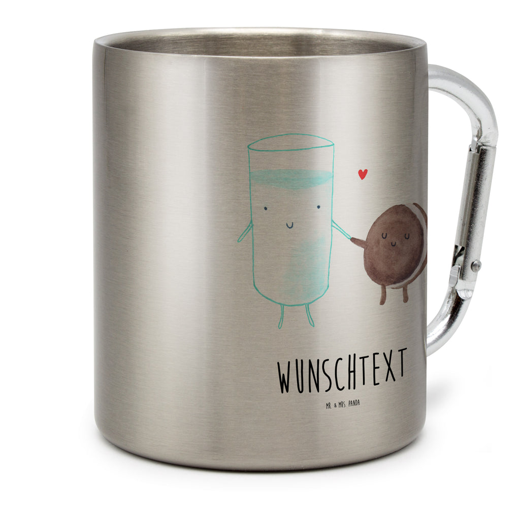 Personalisierter Edelstahlbecher Milch & Keks Personalisierte Edelstahltasse, Personalisierter Edelstahlbecher, Personalisierter Outdoor Becher, Personalisierte Outdoor Tasse, Tiermotive, Gute Laune, lustige Sprüche, Tiere, Milk, Cookie, Milch, Keks, Kekse, Kaffee, Einladung Frühstück, Motiv süß, romantisch, perfektes Paar