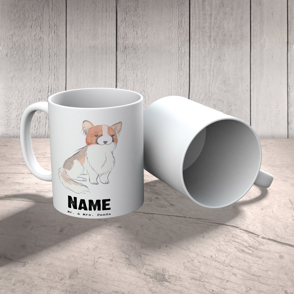 Personalisierte Tasse Papillon Lebensretter Personalisierte Tasse, Namenstasse, Wunschname, Personalisiert, Tasse, Namen, Drucken, Tasse mit Namen, Hund, Hunderasse, Rassehund, Hundebesitzer, Geschenk, Tierfreund, Schenken, Welpe, Kontinentaler Zwergspaniel, Papillon