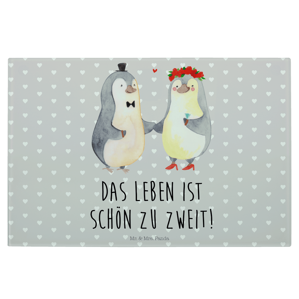 Glasschneidebrett Pinguin Heirat Glasschneidebrett, Schneidebrett, Frühstücksbrett, Küche, Liebe, Partner, Freund, Freundin, Ehemann, Ehefrau, Heiraten, Verlobung, Heiratsantrag, Liebesgeschenk, Jahrestag, Hocheitstag