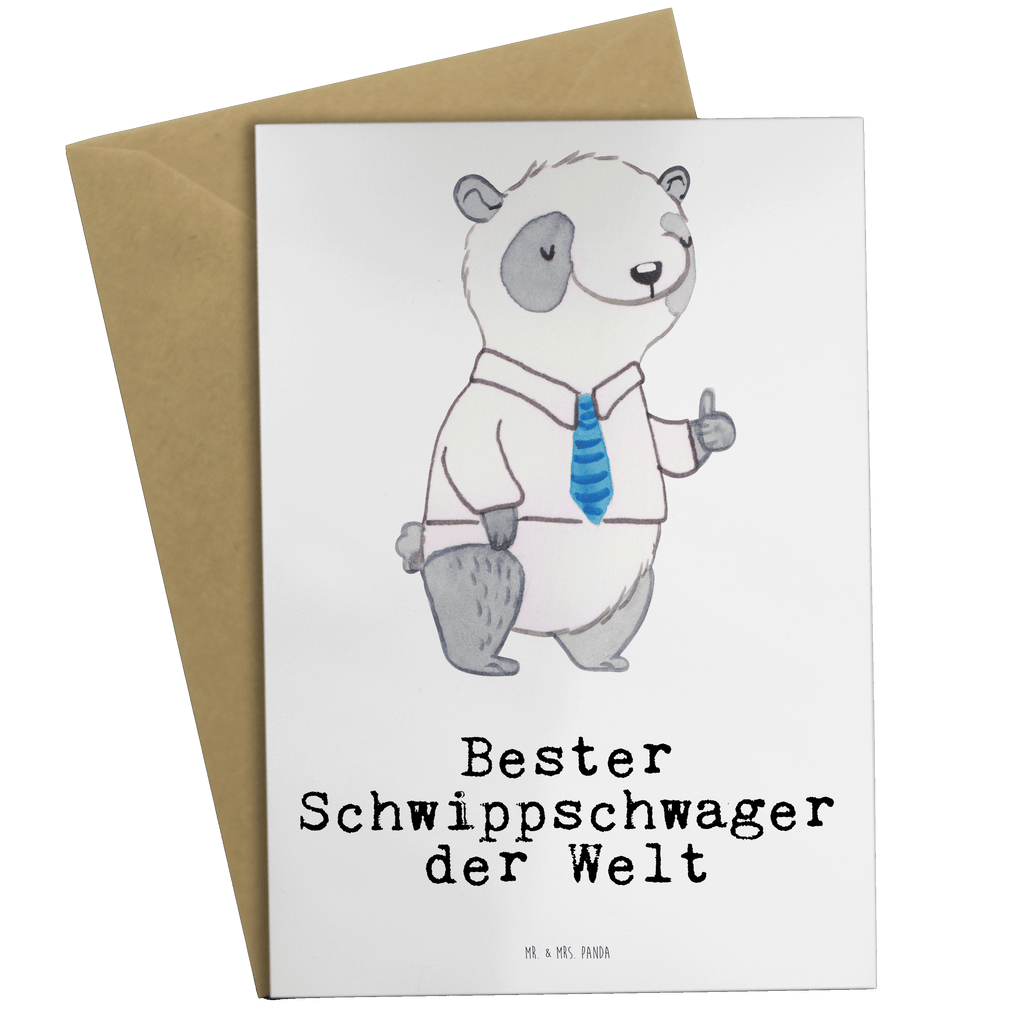 Grußkarte Panda Bester Schwippschwager der Welt Grußkarte, Klappkarte, Einladungskarte, Glückwunschkarte, Hochzeitskarte, Geburtstagskarte, Karte, Ansichtskarten, für, Dankeschön, Geschenk, Schenken, Geburtstag, Geburtstagsgeschenk, Geschenkidee, Danke, Bedanken, Mitbringsel, Freude machen, Geschenktipp, Schwippschwager, Schwibschwager, Schwipschwager, Schwager, Schwager des Ehepartners, Familie, Verwandtschaft, angeheiratet