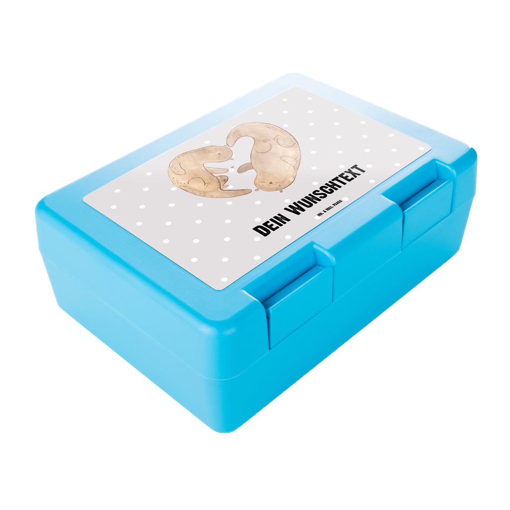 Personalisierte Brotdose Otter Herz Brotdose personalisiert, Brotbox, Snackbox, Lunch box, Butterbrotdose, Brotzeitbox, Otter, Fischotter, Seeotter, Liebe, Herz, Liebesbeweis, Liebesgeschenk, Bessere Hälfte, Love you, Jahrestag, Hochzeitstag, Verlobung, gemeinsames Leben