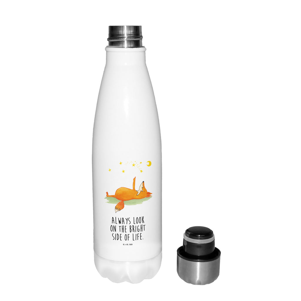 Thermosflasche Fuchs Sterne Isolierflasche, Thermoflasche, Trinkflasche, Thermos, Edelstahl, Fuchs, Füchse, tröstende Worte, Spruch positiv, Spruch schön, Romantik, Always Look on the Bright Side of Life