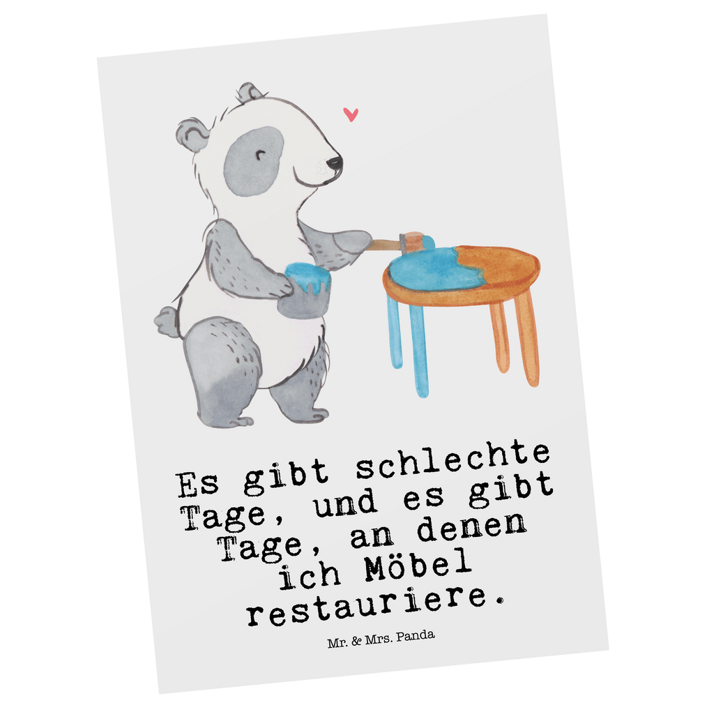 Postkarte Panda Möbel restaurieren Tage Postkarte, Karte, Geschenkkarte, Grußkarte, Einladung, Ansichtskarte, Geburtstagskarte, Einladungskarte, Dankeskarte, Ansichtskarten, Einladung Geburtstag, Einladungskarten Geburtstag, Geschenk, Sport, Sportart, Hobby, Schenken, Danke, Dankeschön, Auszeichnung, Gewinn, Sportler, Möbel restaurieren, antike Möbel restaurieren, Handwerk, Restaurator