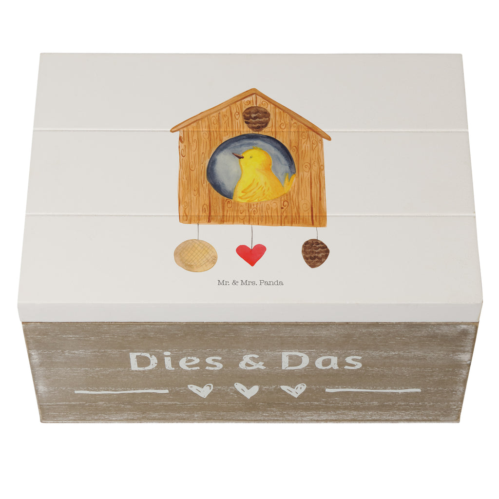 Holzkiste Vogel Haus Holzkiste, Kiste, Schatzkiste, Truhe, Schatulle, XXL, Erinnerungsbox, Erinnerungskiste, Dekokiste, Aufbewahrungsbox, Geschenkbox, Geschenkdose, Tiermotive, Gute Laune, lustige Sprüche, Tiere, Vogel, Vögel, Vogelhaus, Vogelhäuschen, Home sweet home, Zuhause, Nest, Eigenheim, Familie, Wohnung, Haus, unser Haus, Lieblingsort, Castle