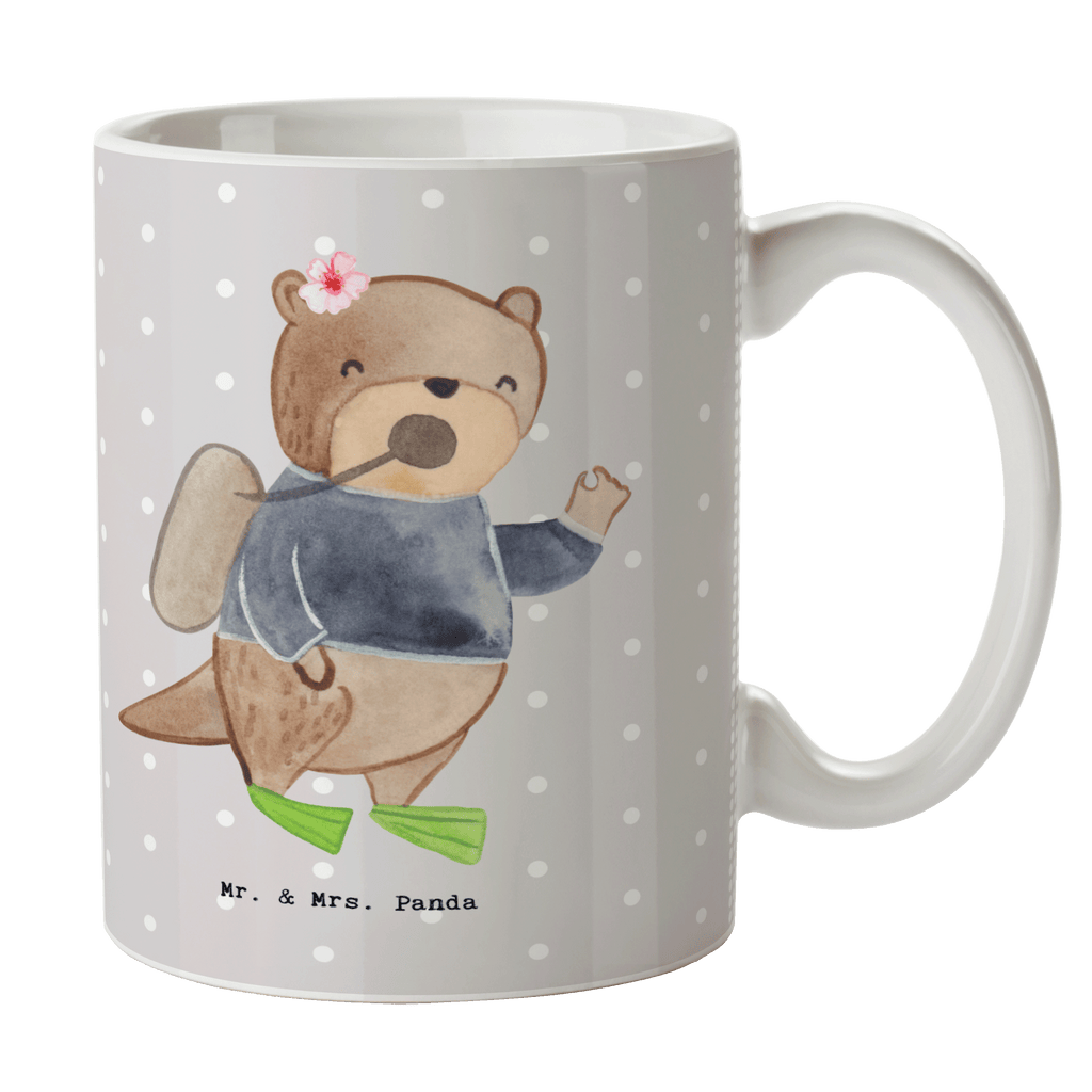 Tasse Tauchlehrerin mit Herz Tasse, Kaffeetasse, Teetasse, Becher, Kaffeebecher, Teebecher, Keramiktasse, Porzellantasse, Büro Tasse, Geschenk Tasse, Tasse Sprüche, Tasse Motive, Kaffeetassen, Tasse bedrucken, Designer Tasse, Cappuccino Tassen, Schöne Teetassen, Beruf, Ausbildung, Jubiläum, Abschied, Rente, Kollege, Kollegin, Geschenk, Schenken, Arbeitskollege, Mitarbeiter, Firma, Danke, Dankeschön