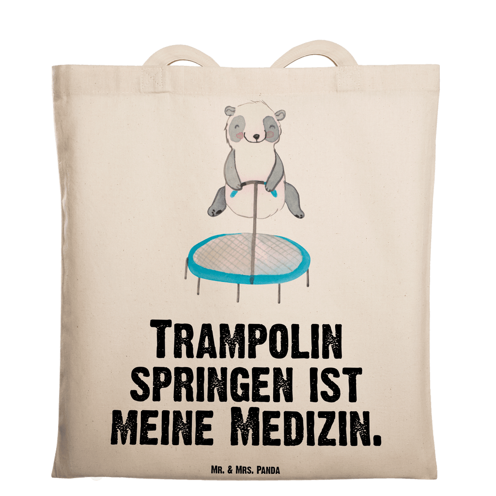 Tragetasche Panda Trampolin springen Beuteltasche, Beutel, Einkaufstasche, Jutebeutel, Stoffbeutel, Tasche, Shopper, Umhängetasche, Strandtasche, Schultertasche, Stofftasche, Tragetasche, Badetasche, Jutetasche, Einkaufstüte, Laptoptasche, Geschenk, Sport, Sportart, Hobby, Schenken, Danke, Dankeschön, Auszeichnung, Gewinn, Sportler, Trampolin springen, Trampolin Springen, Trampolin Turnen, Fitnessstudio, Trampolin-Übungen, Trampolin-Workout