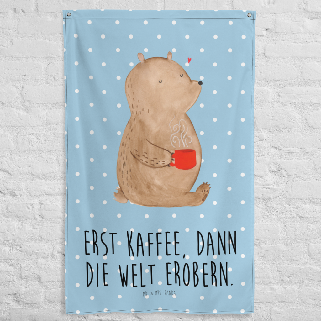 Wandteppich Bär Kaffee Wandbehang, Dekoration, Boho, Wandteppich, Wandtuch, Wanddeko, Tapisserie, Tapestry, Wandbild, Textil-Kunst, Schmuck-Wandbehang, Wand Deko, Kinderzimmer, Kinderzimmer Wand, Kinderzimmer Deko, Kinderzimmer Wanddeko, Bär, Teddy, Teddybär, Kaffee, Coffee, Bären, guten Morgen, Morgenroutine, Welt erobern, Welt retten, Motivation