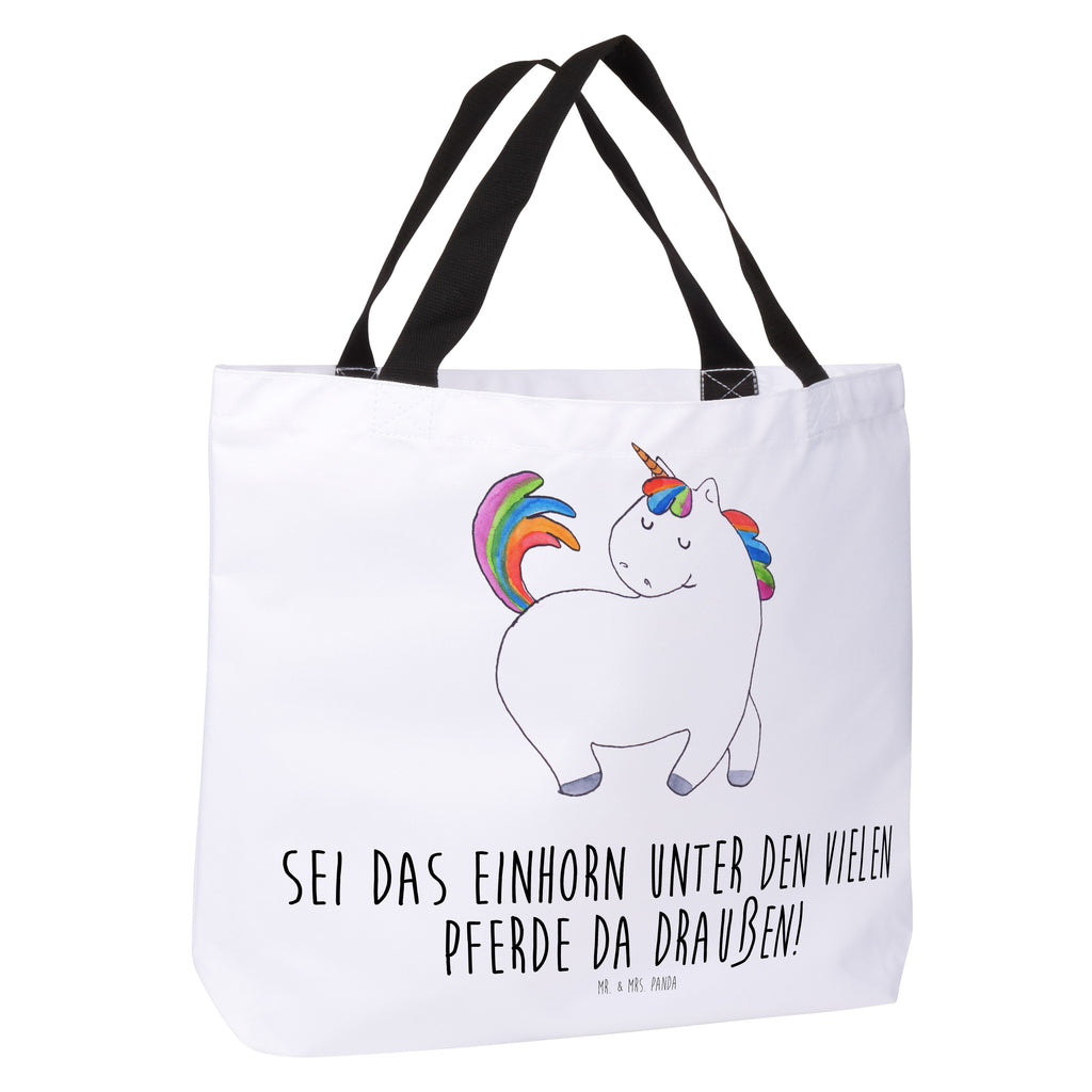 Shopper Einhorn Stolzieren Beutel, Einkaufstasche, Tasche, Strandtasche, Einkaufsbeutel, Shopper, Schultasche, Freizeittasche, Tragebeutel, Schulbeutel, Alltagstasche, Einhorn, Einhörner, Einhorn Deko, Pegasus, Unicorn, stolz, anders, bunt, Pferd, Reiter, Reiten, Freundin, Geschenk