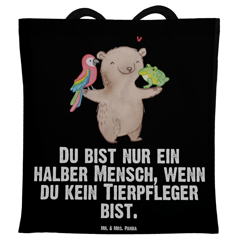 Tragetasche Tierpfleger mit Herz Beuteltasche, Beutel, Einkaufstasche, Jutebeutel, Stoffbeutel, Tasche, Shopper, Umhängetasche, Strandtasche, Schultertasche, Stofftasche, Tragetasche, Badetasche, Jutetasche, Einkaufstüte, Laptoptasche, Beruf, Ausbildung, Jubiläum, Abschied, Rente, Kollege, Kollegin, Geschenk, Schenken, Arbeitskollege, Mitarbeiter, Firma, Danke, Dankeschön