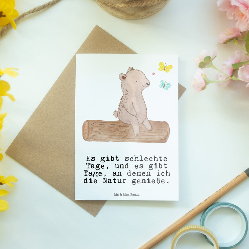 Grußkarte Bär Naturliebhaber Grußkarte, Klappkarte, Einladungskarte, Glückwunschkarte, Hochzeitskarte, Geburtstagskarte, Karte, Ansichtskarten, Geschenk, Sport, Sportart, Hobby, Schenken, Danke, Dankeschön, Auszeichnung, Gewinn, Sportler, Naturliebhaber, Outdoor, Wandern, Nature Lover