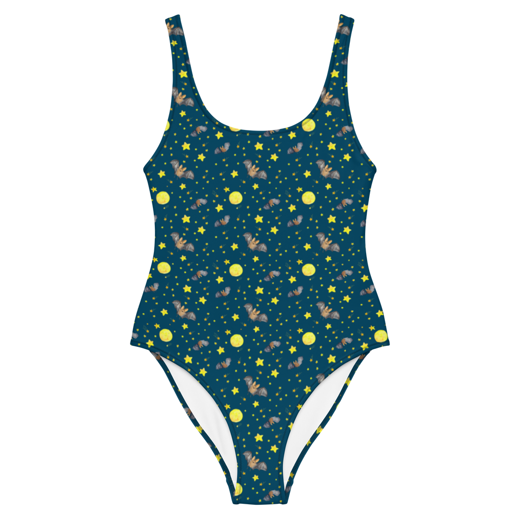 Badeanzug Fledermaus Flügel Muster Badebekleidung, Bademode, Badeanzug, Swimsuit, Rückenfreier Badeanzug, Luxus-Bademode, Tiermotive, Gute Laune, lustige Sprüche, Tiere