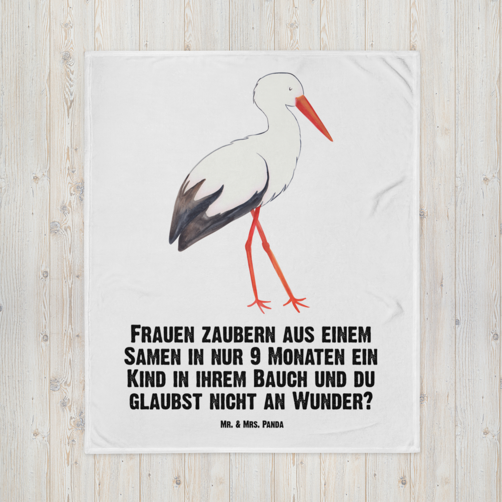 Kuscheldecke Storch Decke, Wohndecke, Tagesdecke, Wolldecke, Sofadecke, Tiermotive, Gute Laune, lustige Sprüche, Tiere, Storch, Störche, Schwangerschaft, Geburt, Mutter, Mütter, Mutter werden, Schwanger, Babybauch, Baby