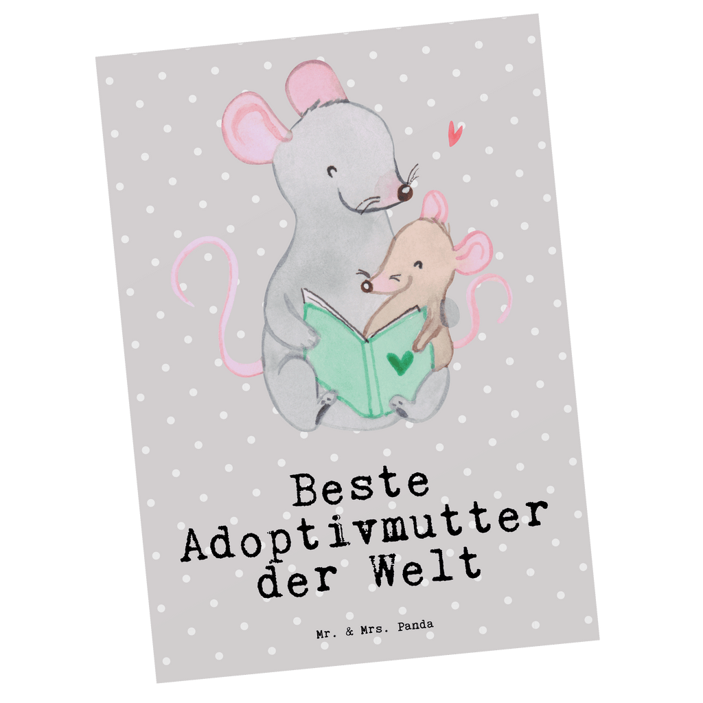 Postkarte Maus Beste Adoptivmutter der Welt Postkarte, Karte, Geschenkkarte, Grußkarte, Einladung, Ansichtskarte, Geburtstagskarte, Einladungskarte, Dankeskarte, Ansichtskarten, Einladung Geburtstag, Einladungskarten Geburtstag, für, Dankeschön, Geschenk, Schenken, Geburtstag, Geburtstagsgeschenk, Geschenkidee, Danke, Bedanken, Mitbringsel, Freude machen, Geschenktipp, Adoptivmutter, Adoptivmama, adoptiert, Mama, Mami, Mutter, Muttertag, Mutti, Ma, Tochter, Sohn, Beste Mama, Beste, Supermama