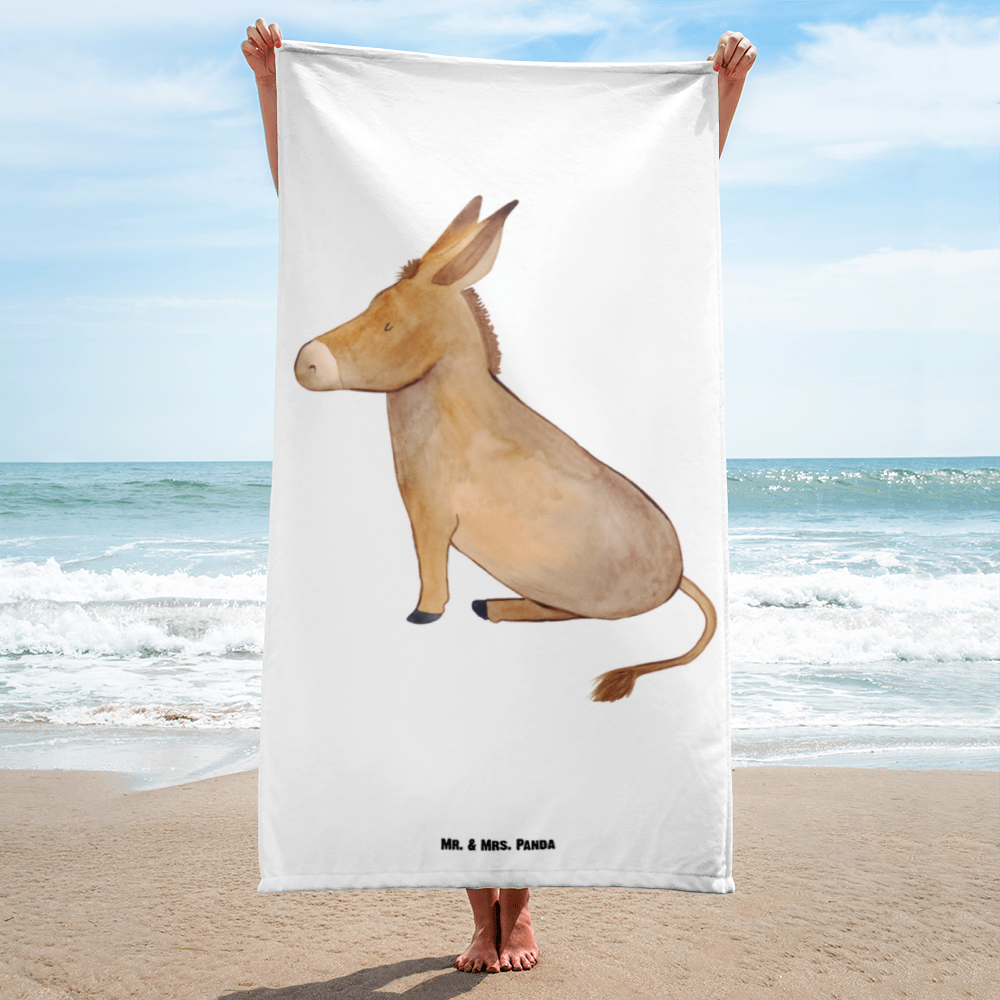 XL Badehandtuch Esel Handtuch, Badetuch, Duschtuch, Strandtuch, Saunatuch, Tiermotive, Gute Laune, lustige Sprüche, Tiere, Esel, Weisheit, Lebensmut, Lebensglück, Ziel, Lebensziel, Mut, erfolg, tapferkeit, positive gedanken, zuversicht