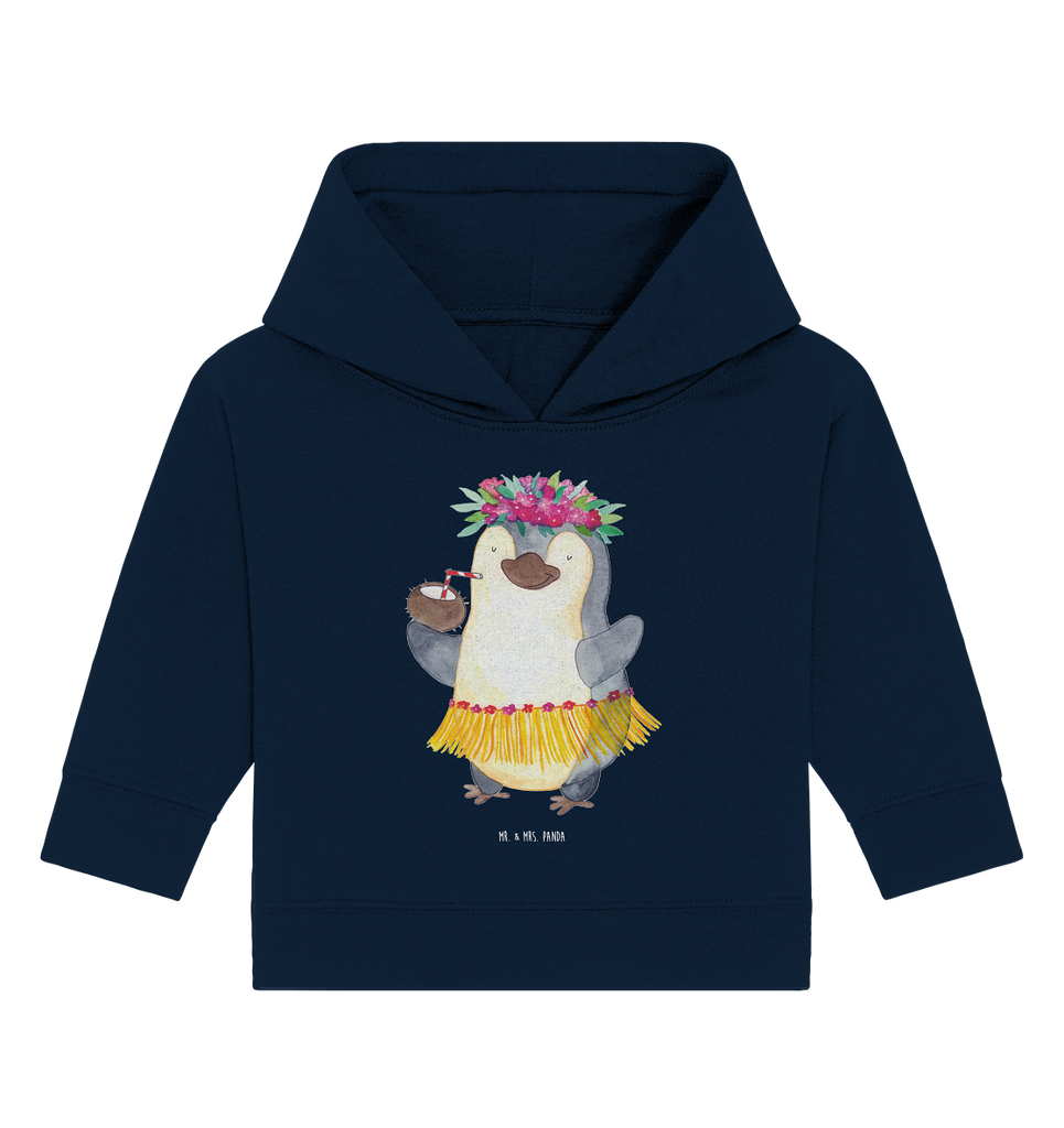 Organic Baby Hoodie Pinguin Kokosnuss Baby Kapuzenshirt, Baby Kapuzensweatshirt, Baby Hoodie, Baby Pullover, Pinguin, Aloha, Hawaii, Urlaub, Kokosnuss, Pinguine