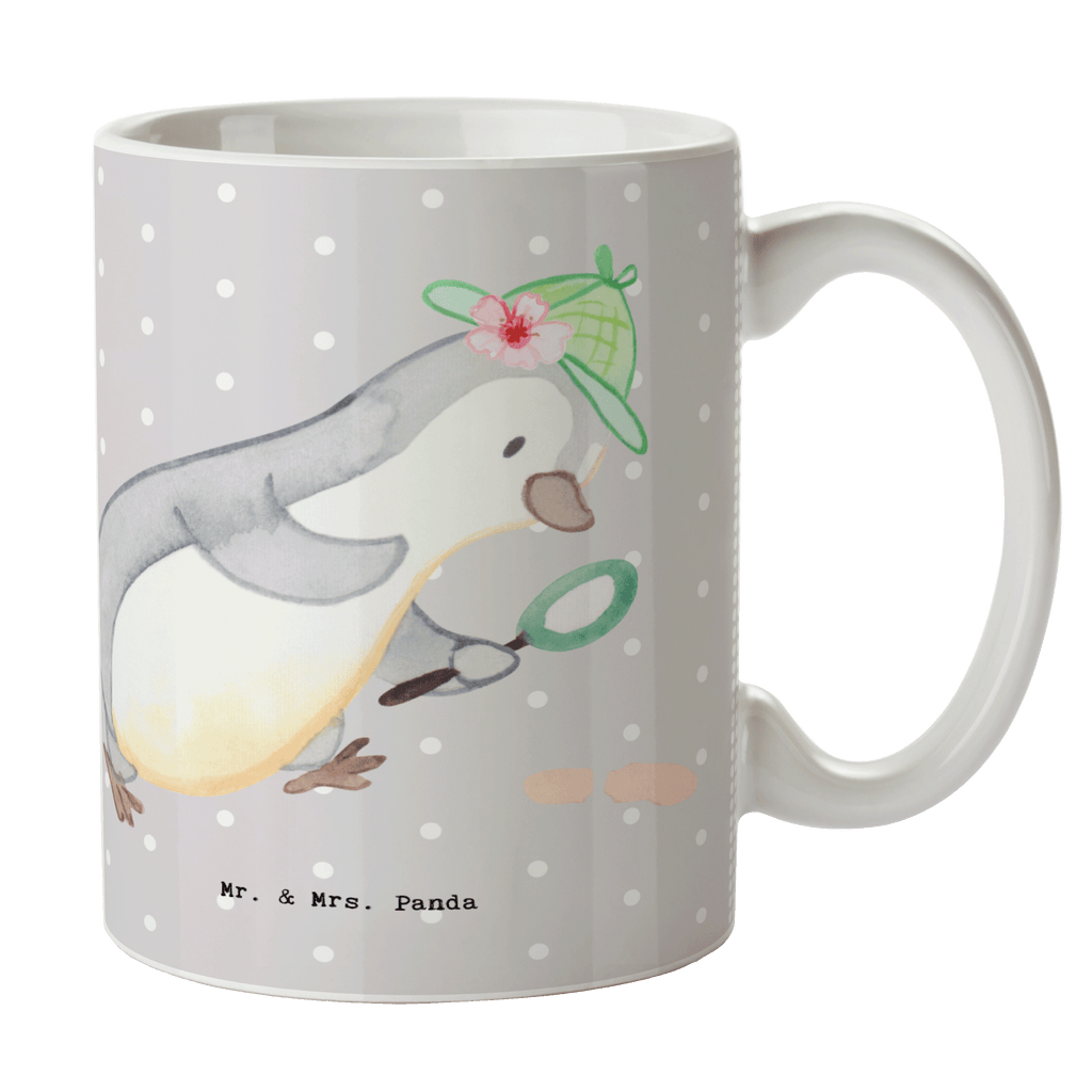 Tasse Detektivin mit Herz Tasse, Kaffeetasse, Teetasse, Becher, Kaffeebecher, Teebecher, Keramiktasse, Porzellantasse, Büro Tasse, Geschenk Tasse, Tasse Sprüche, Tasse Motive, Kaffeetassen, Tasse bedrucken, Designer Tasse, Cappuccino Tassen, Schöne Teetassen, Beruf, Ausbildung, Jubiläum, Abschied, Rente, Kollege, Kollegin, Geschenk, Schenken, Arbeitskollege, Mitarbeiter, Firma, Danke, Dankeschön, Detektivin, Ermittlerin, Agentin, Privatdetektei, Berufsdetektivin, Wirtschaftsdetektei, Detektivausbildung, Spurensuche