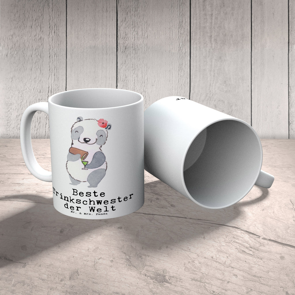 Tasse Panda Beste Trinkschwester der Welt Tasse, Kaffeetasse, Teetasse, Becher, Kaffeebecher, Teebecher, Keramiktasse, Porzellantasse, Büro Tasse, Geschenk Tasse, Tasse Sprüche, Tasse Motive, Kaffeetassen, Tasse bedrucken, Designer Tasse, Cappuccino Tassen, Schöne Teetassen, für, Dankeschön, Geschenk, Schenken, Geburtstag, Geburtstagsgeschenk, Geschenkidee, Danke, Bedanken, Mitbringsel, Freude machen, Geschenktipp, Trinkschwester, Saufschwester, Schwester, Sister, Freundin, Party, Bae, Trinken, Alkohol, Wochenende, Kleinigkeit, Sister from another Mister