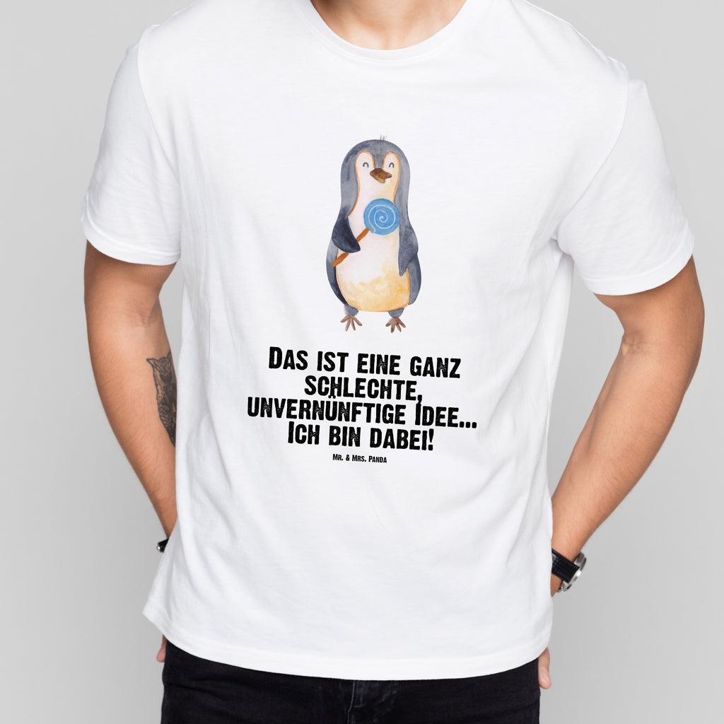 T-Shirt Standard Pinguin Lolli T-Shirt, Shirt, Tshirt, Lustiges T-Shirt, T-Shirt mit Spruch, Party, Junggesellenabschied, Jubiläum, Geburstag, Herrn, Damen, Männer, Frauen, Schlafshirt, Nachthemd, Sprüche, Pinguin, Pinguine, Lolli, Süßigkeiten, Blödsinn, Spruch, Rebell, Gauner, Ganove, Rabauke