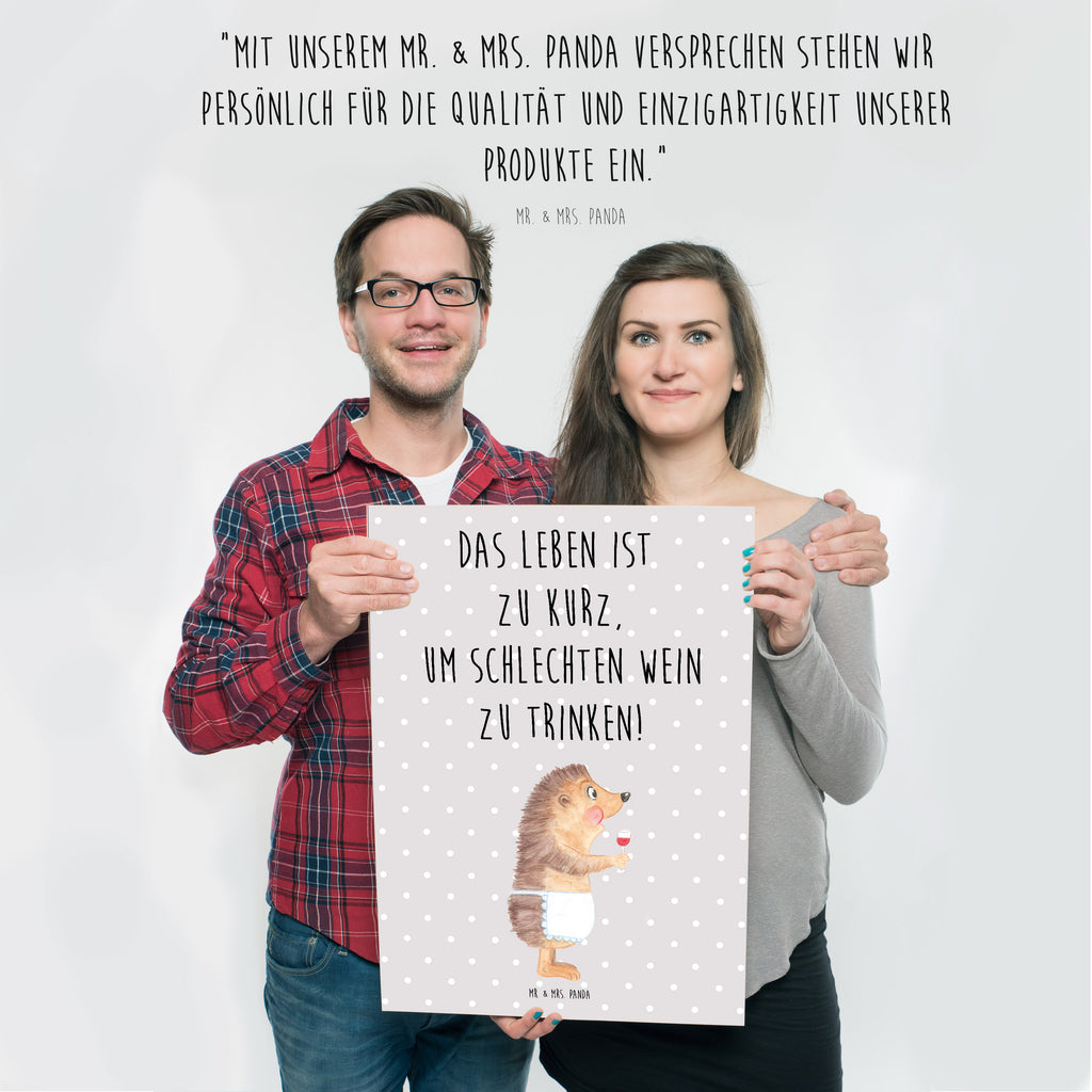 Poster Igel mit Wein Poster, Wandposter, Bild, Wanddeko, Küchenposter, Kinderposter, Wanddeko Bild, Raumdekoration, Wanddekoration, Handgemaltes Poster, Mr. & Mrs. Panda Poster, Designposter, Kunstdruck, Posterdruck, Tiermotive, Gute Laune, lustige Sprüche, Tiere, Wein Spruch, Igel, Geschenk Weintrinker, Geschenk Weinliebhaber, Wein Deko, Weinglas, Rotwein, Weißwein, Wein trinken