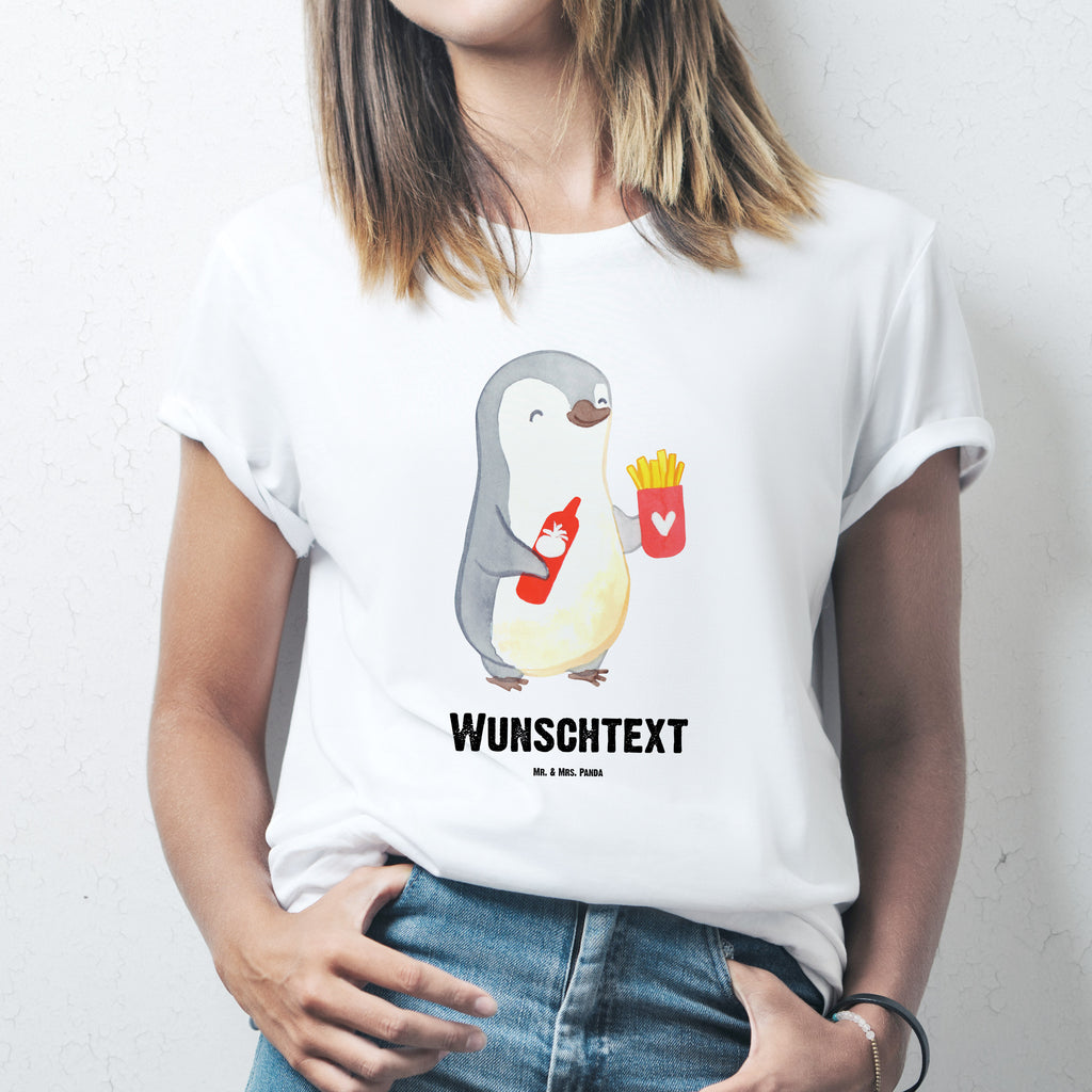 Personalisiertes T-Shirt Pinguin Pommes T-Shirt Personalisiert, T-Shirt mit Namen, T-Shirt mit Aufruck, Männer, Frauen, Liebe, Partner, Freund, Freundin, Ehemann, Ehefrau, Heiraten, Verlobung, Heiratsantrag, Liebesgeschenk, Jahrestag, Hocheitstag, Valentinstag, Geschenk für Frauen, Hochzeitstag, Mitbringsel, Geschenk für Freundin, Geschenk für Partner, Liebesbeweis, für Männer, für Ehemann