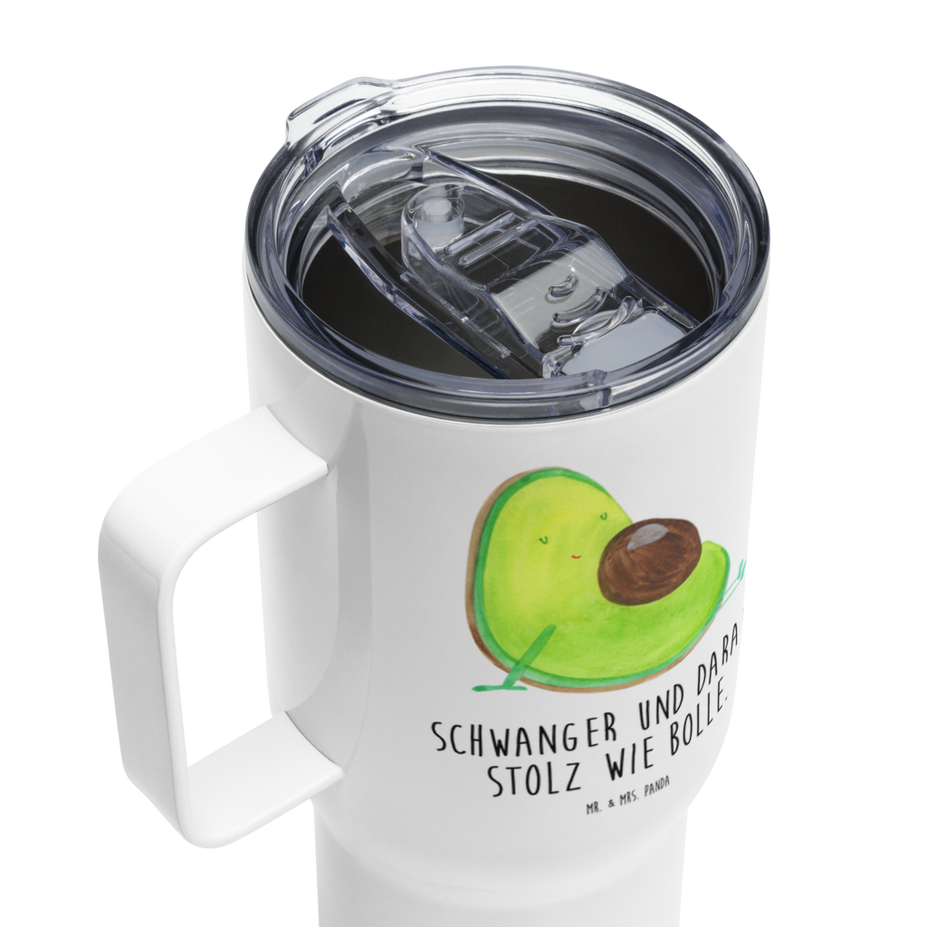 XXL Thermobecher Avocado Schwangerschaft Thermobecher, XL Thermobecher, Reisebecher, XL Reisetasse, Großer Thermobecher, Autobecher, Jumbo Becher, Avocado, Veggie, Vegan, Gesund, schwanger, Schwangerschaft, Babyparty, Babyshower