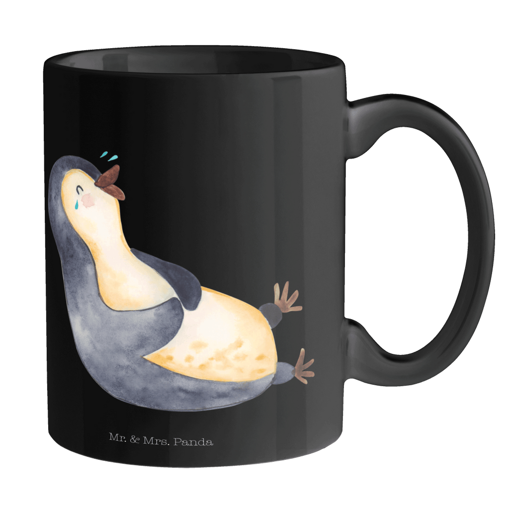 Tasse Pinguin lachend Tasse, Kaffeetasse, Teetasse, Becher, Kaffeebecher, Teebecher, Keramiktasse, Porzellantasse, Büro Tasse, Geschenk Tasse, Tasse Sprüche, Tasse Motive, Pinguin, Pinguine, lustiger Spruch, Optimismus, Fröhlich, Lachen, Humor, Fröhlichkeit