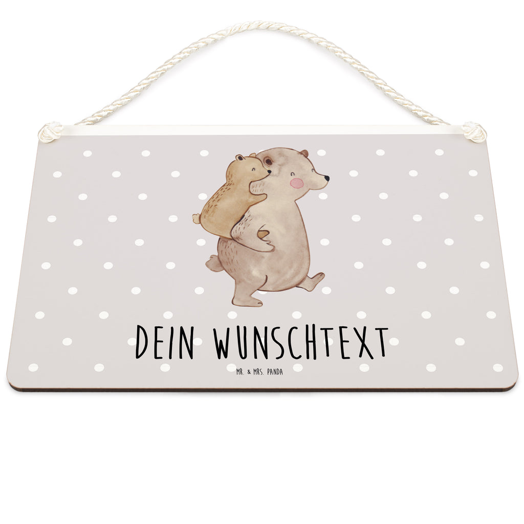 Personalisiertes Deko Schild Papa Bär Dekoschild, Deko Schild, Schild, Tür Schild, Türschild, Holzschild, Wandschild, Wanddeko, Familie, Vatertag, Muttertag, Bruder, Schwester, Mama, Papa, Oma, Opa, Geschenk, Vater, Papi, Vati, Onkel, Geburtstag