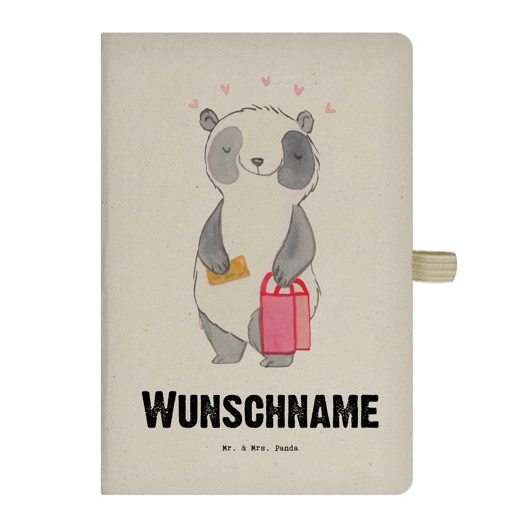 DIN A4 Personalisiertes Notizbuch Panda Shopping Tage Personalisiertes Notizbuch, Notizbuch mit Namen, Notizbuch bedrucken, Personalisierung, Namensbuch, Namen, Geschenk, Sport, Sportart, Hobby, Schenken, Danke, Dankeschön, Auszeichnung, Gewinn, Sportler, Shopping, shoppen, einkaufen