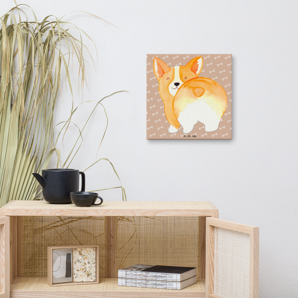 Leinwand Bild Corgi Po Leinwand, Bild, Kunstdruck, Wanddeko, Dekoration, Hund, Hundemotiv, Haustier, Hunderasse, Tierliebhaber, Hundebesitzer, Sprüche, Corgie, Hundeliebe, Motivation, Selbstliebe, Spruch