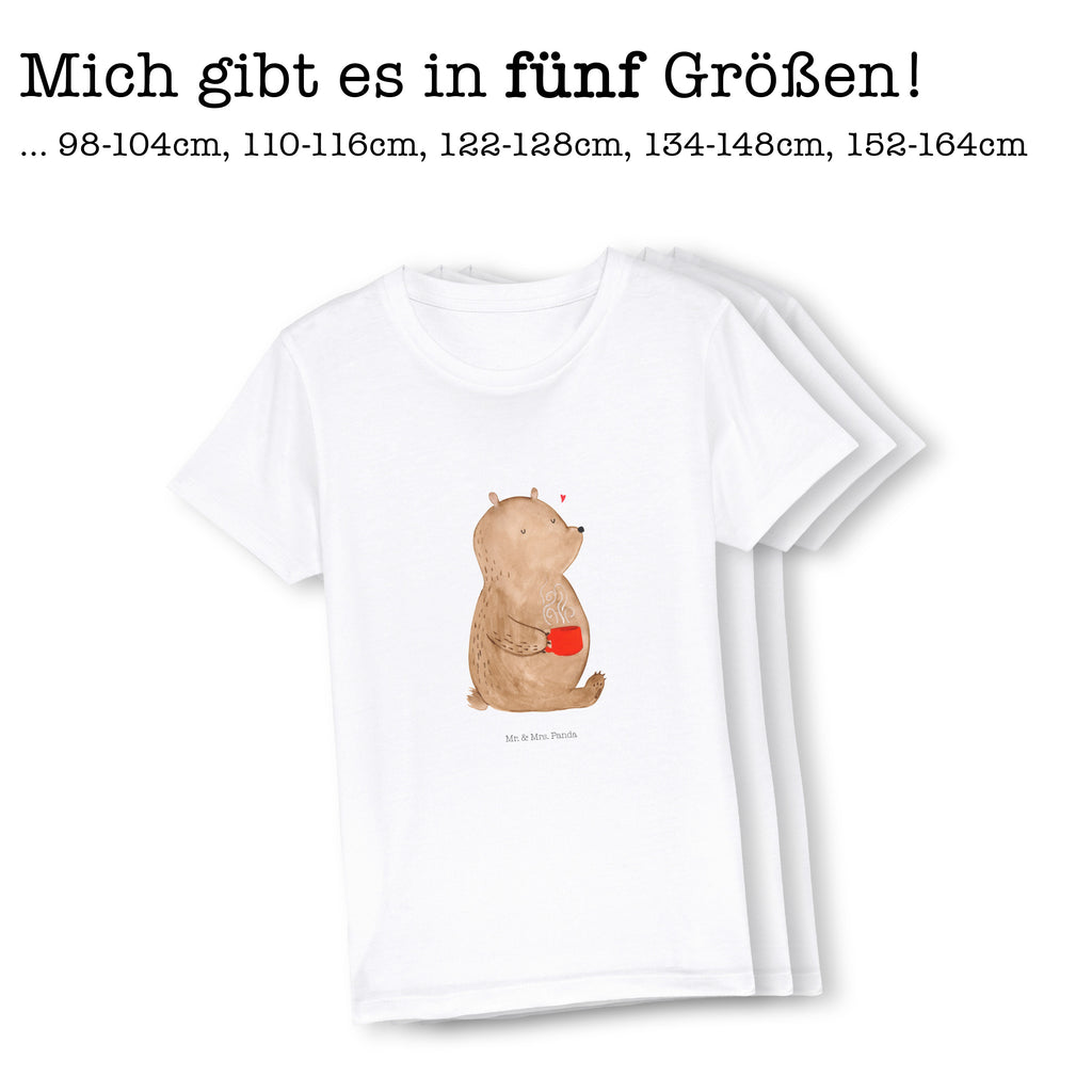 Organic Kinder T-Shirt Bär Kaffee Kinder T-Shirt, Kinder T-Shirt Mädchen, Kinder T-Shirt Jungen, Bär, Teddy, Teddybär, Kaffee, Coffee, Bären, guten Morgen, Morgenroutine, Welt erobern, Welt retten, Motivation