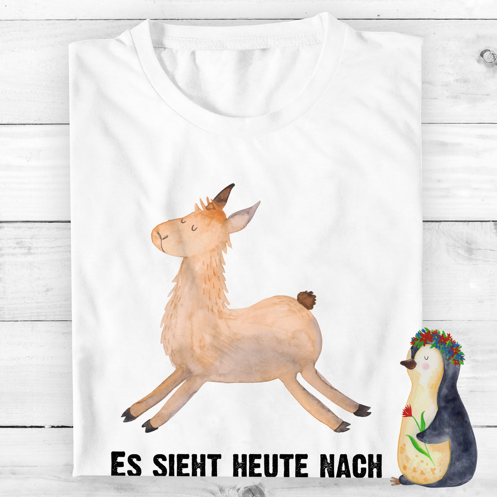 T-Shirt Standard Lama Springen T-Shirt, Shirt, Tshirt, Lustiges T-Shirt, T-Shirt mit Spruch, Party, Junggesellenabschied, Jubiläum, Geburstag, Herrn, Damen, Männer, Frauen, Schlafshirt, Nachthemd, Sprüche, Lama, Alpaka, Lamas, Lieblingstag, Happy day, fröhlich, Glück, Freundin, Liebeskummer, Neustart, guten Morgen, Start, Prüfung, Abitur