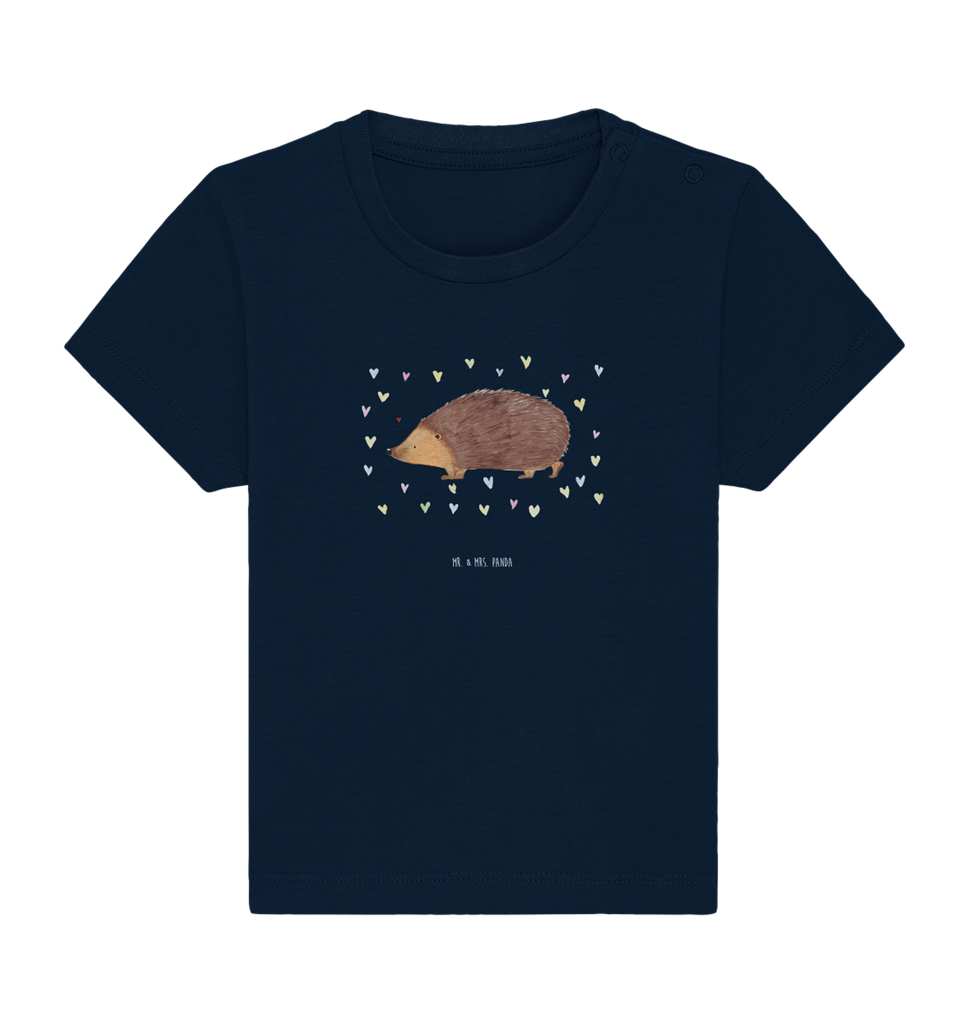 Organic Baby Shirt Igel Herzen Baby T-Shirt, Jungen Baby T-Shirt, Mädchen Baby T-Shirt, Shirt, Tiermotive, Gute Laune, lustige Sprüche, Tiere, Liebe, Herz, Herzen, Igel, Vertrauen, Kuss, Leben