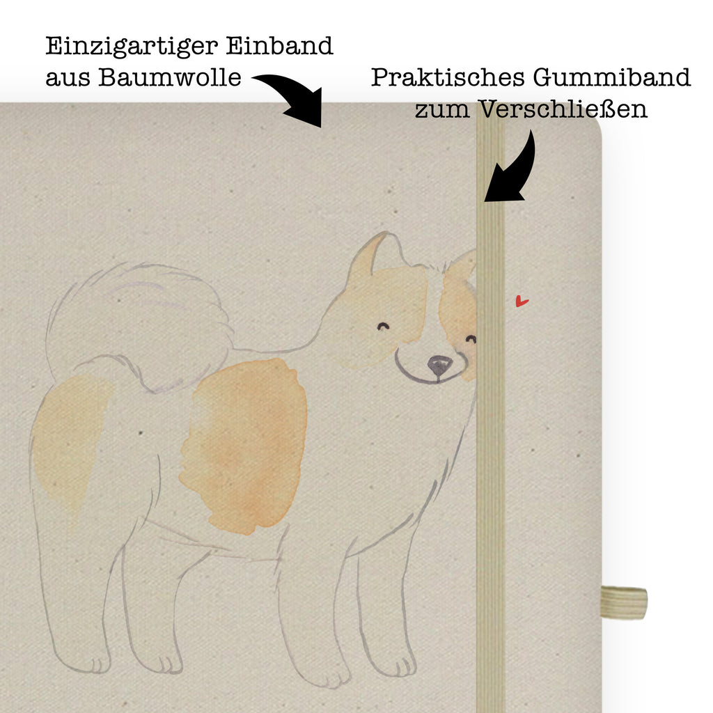 Baumwoll Notizbuch Thai Bangkaew Lebensretter Notizen, Eintragebuch, Tagebuch, Notizblock, Adressbuch, Journal, Kladde, Skizzenbuch, Notizheft, Schreibbuch, Schreibheft, Hund, Hunderasse, Rassehund, Hundebesitzer, Geschenk, Tierfreund, Schenken, Welpe, Thai Bangkaew Dog