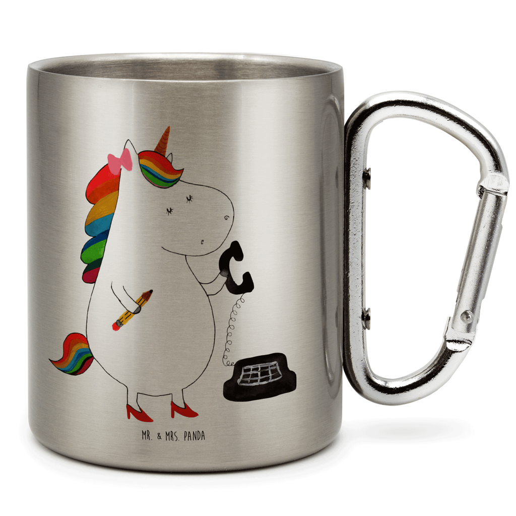 Edelstahlbecher Einhorn Sekretärin Edelstahltasse, Karabiner, Edelstahlbecher, Outdoor, Camping, Tasse, Becher, Einhorn, Einhörner, Einhorn Deko, Pegasus, Unicorn, Sekretärin, Büro, Rechtsanwältin, Rechtsanwaltsgehilfin, Steuerbüro, Steuerkanzlei, Bürokraft, Bürohilfe