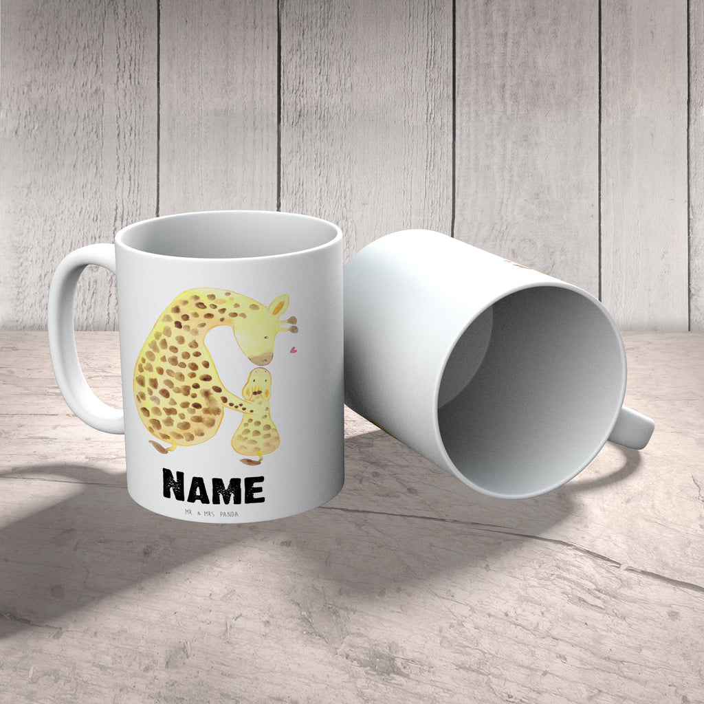 Personalisierte Tasse Giraffe mit Kind Personalisierte Tasse, Namenstasse, Wunschname, Personalisiert, Tasse, Namen, Drucken, Tasse mit Namen, Afrika, Wildtiere, Giraffe, Kind, Mutter, Mama, Tochter, Sohn, Lieblingsmensch