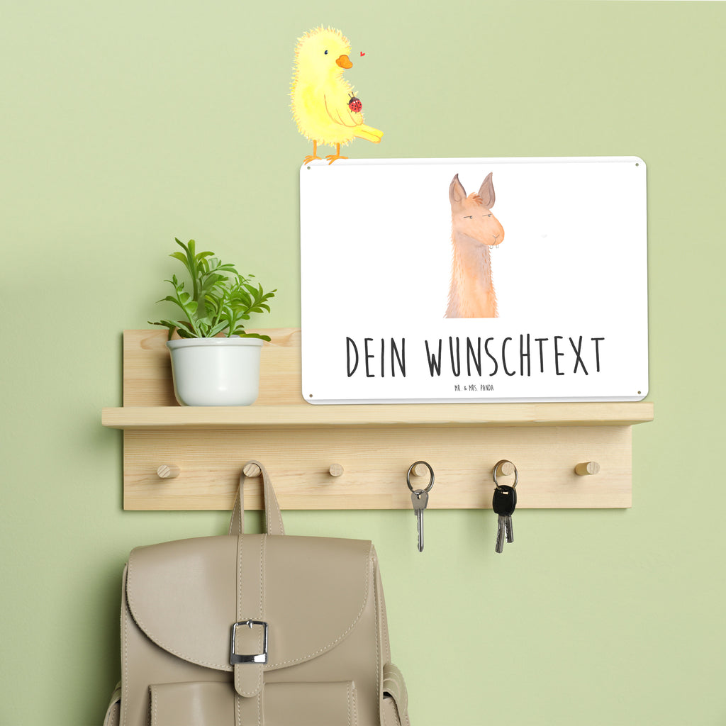 Personalisiertes Blechschild Lamakopf Genervt Blechschild, Metallschild, Geschenk Schild, Schild, Magnet-Metall-Schild, Deko Schild, Wandschild, Wand-Dekoration, Türschild, Lama, Alpaka, Lamas, Recht haben, genervt sein, Freundin, beste Freundin, Partnerin, Büro, Büroalltag, Chef, Chefin, Azubi