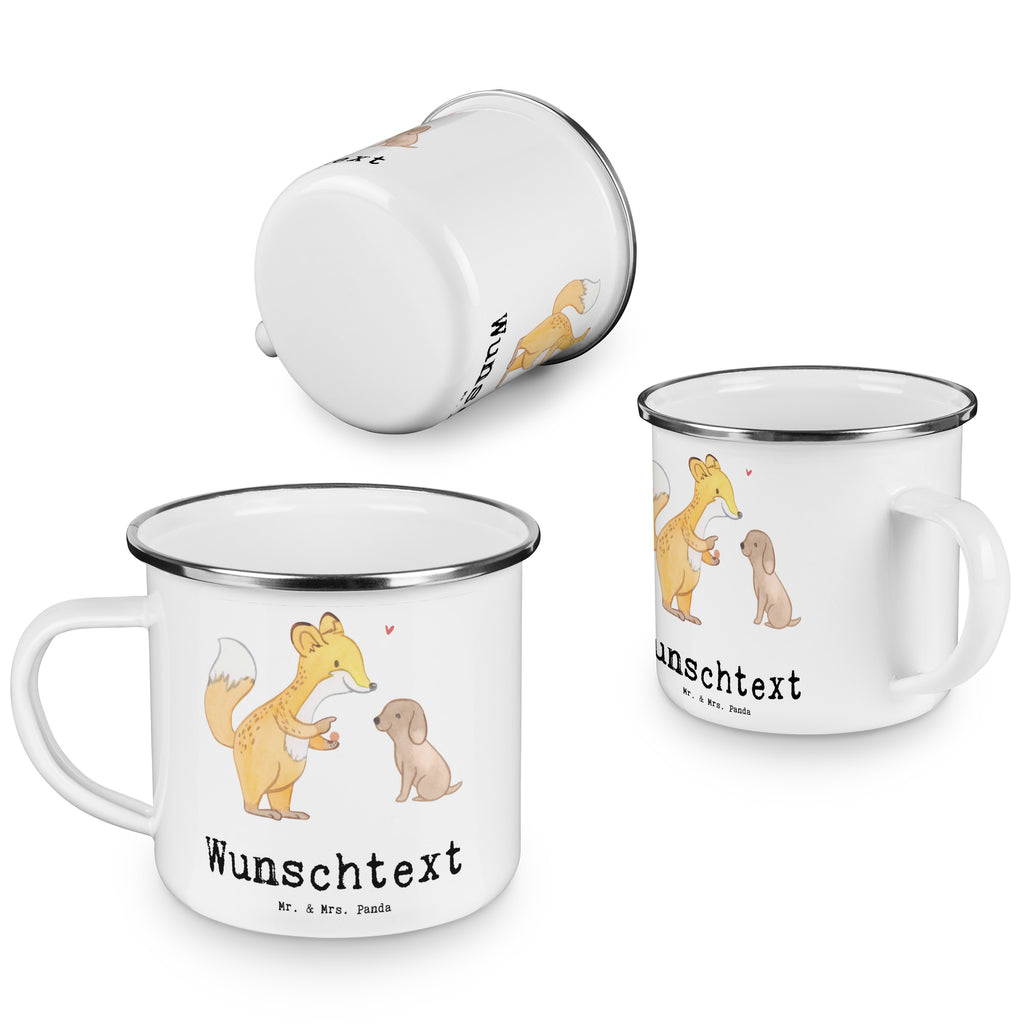 Personalisierte Emaille Tasse Fuchs Hundetraining Emaille Tasse personalisiert, Emaille Tasse mit Namen, Campingtasse personalisiert, Namenstasse, Campingtasse bedrucken, Campinggeschirr personalsisert, tasse mit namen, personalisierte tassen, personalisierte tasse, tasse selbst gestalten, tasse bedrucken, tassen bedrucken, Geschenk, Sport, Sportart, Hobby, Schenken, Danke, Dankeschön, Auszeichnung, Gewinn, Sportler, Hundetraining, Hundeerziehung, Hundeschule, Welpenschule, Hundeprüfung