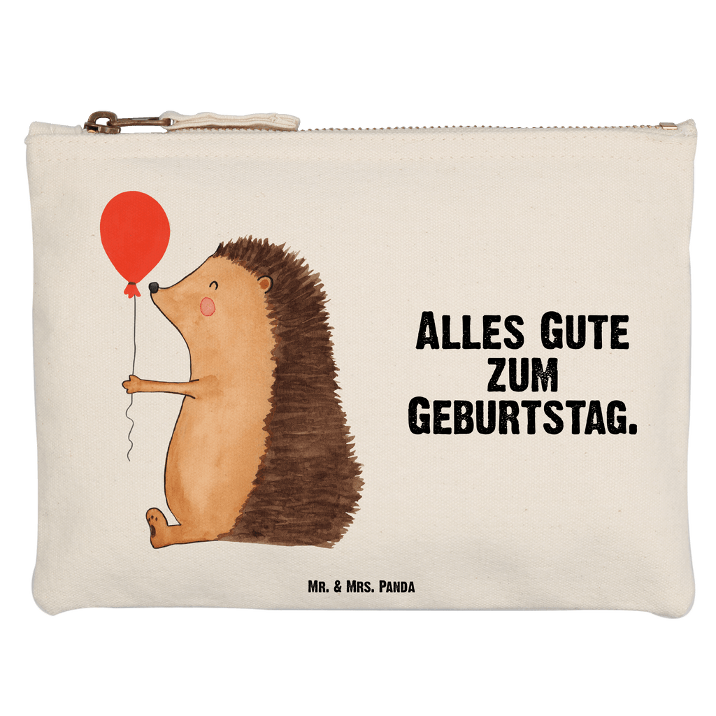 Schminktasche Igel mit Luftballon Schminktasche, Kosmetiktasche, Kosmetikbeutel, Stiftemäppchen, Etui, Federmappe, Makeup, XXL, Schminketui, Kosmetiketui, Schlamperetui, Tiermotive, Gute Laune, lustige Sprüche, Tiere, Igel, Geburtstag, Herzlichen Glückwunsch, Glückwunsch, Geburtstagskind, Ballon, Happy Birthday