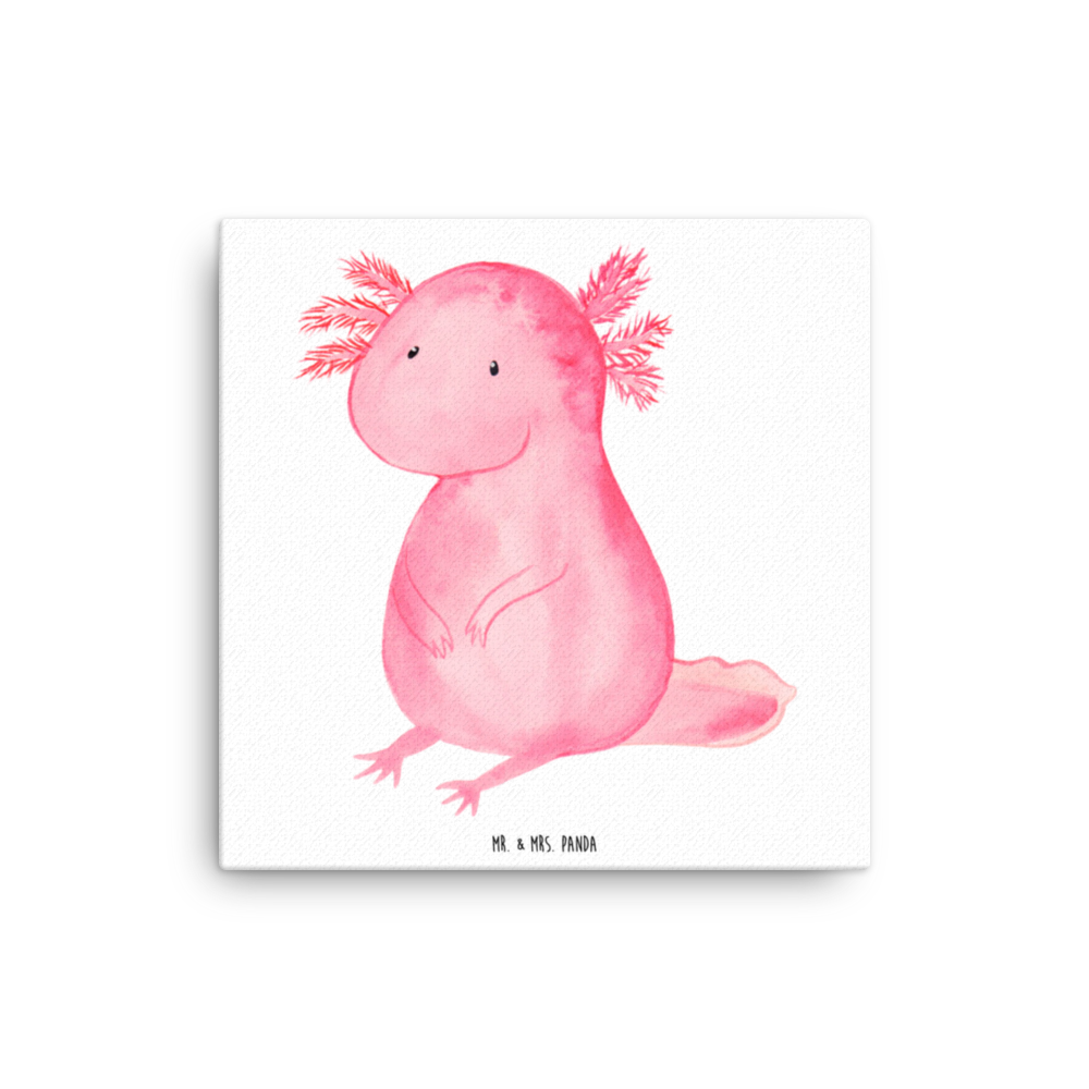 Leinwand Bild Axolotl Leinwand, Bild, Kunstdruck, Wanddeko, Dekoration, Axolotl, Molch, Axolot, vergnügt, fröhlich, zufrieden, Lebensstil, Weisheit, Lebensweisheit, Liebe, Freundin