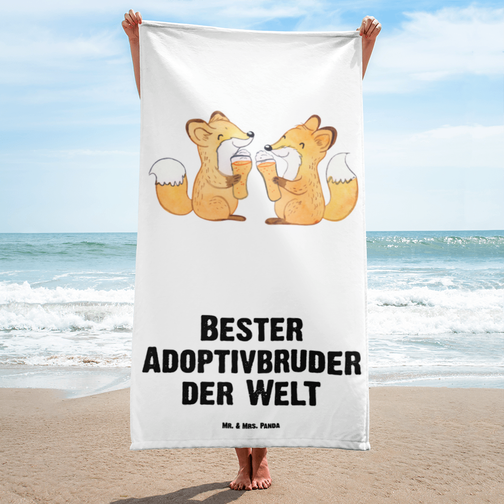 XL Badehandtuch Fuchs Bester Adoptivbruder der Welt Handtuch, Badetuch, Duschtuch, Strandtuch, Saunatuch, für, Dankeschön, Geschenk, Schenken, Geburtstag, Geburtstagsgeschenk, Geschenkidee, Danke, Bedanken, Mitbringsel, Freude machen, Geschenktipp, Adoptivbruder, adoptiert, Bruder, Brudi, Geschwister, Bruderherz, Schwester, Familie, Kleinigkeit, Brother, Bester, Sohn