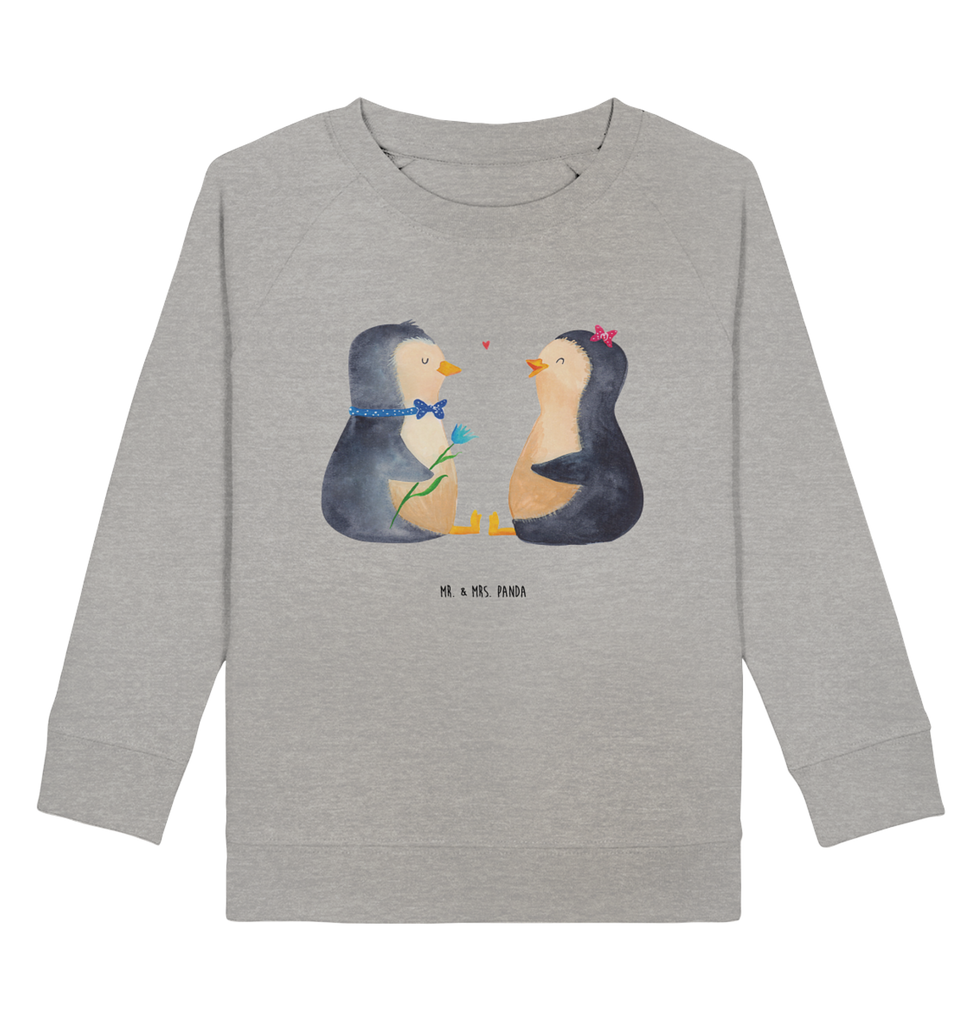 Organic Kinder Pullover Pinguin Pärchen Kinder Pullover, Kinder Sweatshirt, Jungen, Mädchen, Pinguin, Pinguine, Liebe, Liebespaar, Liebesbeweis, Liebesgeschenk, Verlobung, Jahrestag, Hochzeitstag, Hochzeit, Hochzeitsgeschenk, große Liebe, Traumpaar