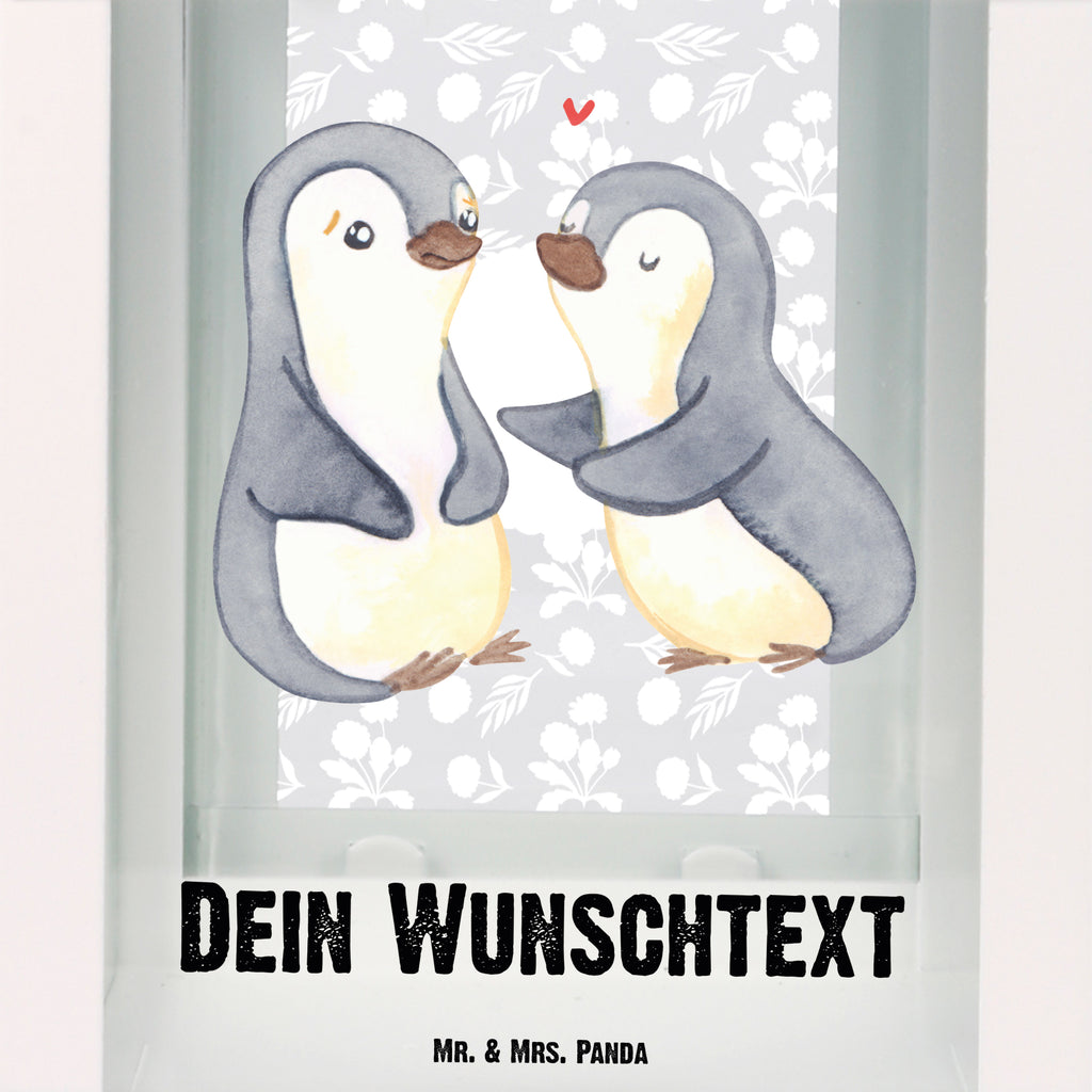 Personalisierte Deko Laterne Pinguine trösten Gartenlampe, Gartenleuchte, Gartendekoration, Gartenlicht, Laterne kleine Laternen, XXL Laternen, Laterne groß, Liebe, Partner, Freund, Freundin, Ehemann, Ehefrau, Heiraten, Verlobung, Heiratsantrag, Liebesgeschenk, Jahrestag, Hocheitstag, Valentinstag, Geschenk für Frauen, Hochzeitstag, Mitbringsel, Geschenk für Freundin, Geschenk für Partner, Liebesbeweis, für Männer, für Ehemann