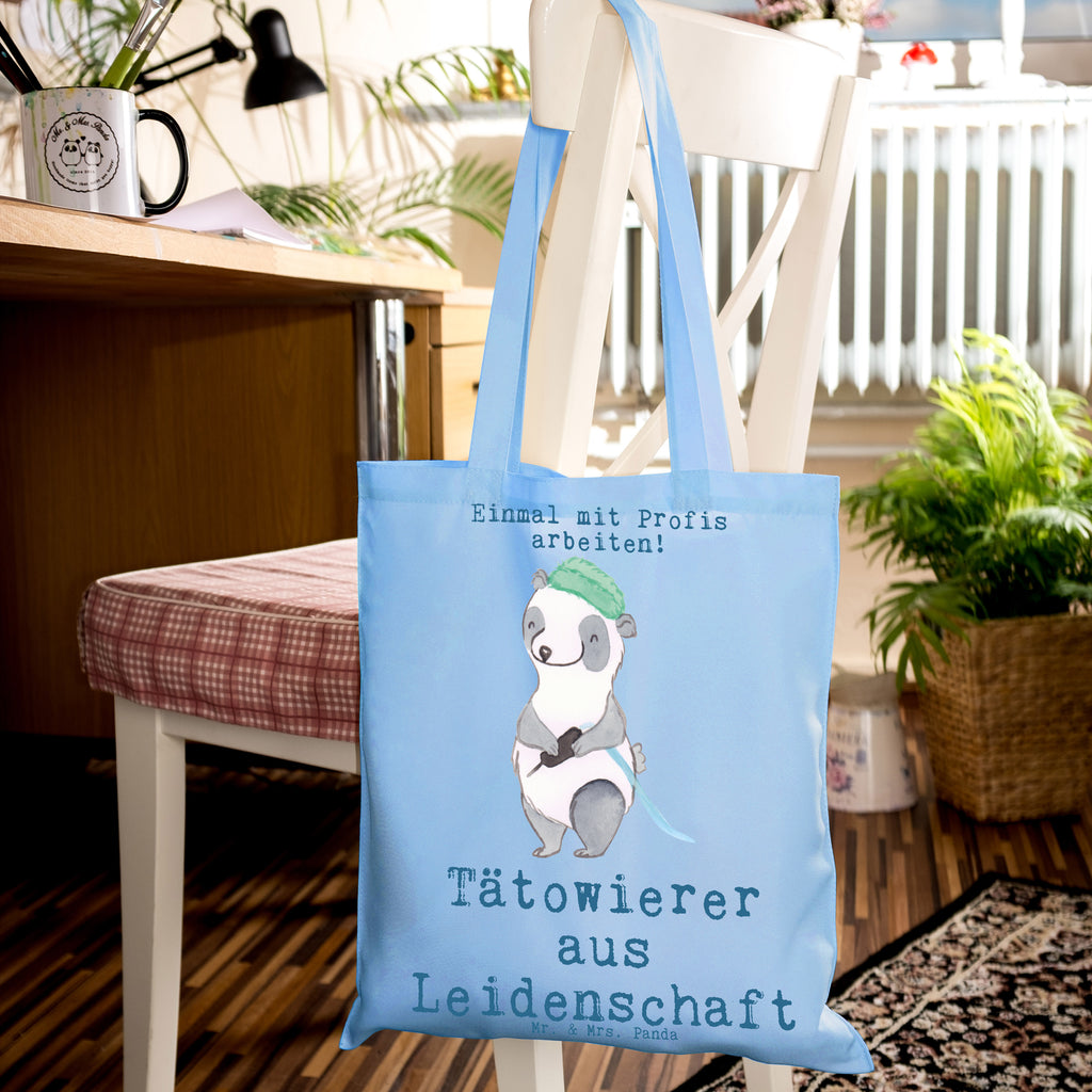 Tragetasche Tätowierer aus Leidenschaft Beuteltasche, Beutel, Einkaufstasche, Jutebeutel, Stoffbeutel, Tasche, Shopper, Umhängetasche, Strandtasche, Schultertasche, Stofftasche, Tragetasche, Badetasche, Jutetasche, Einkaufstüte, Laptoptasche, Beruf, Ausbildung, Jubiläum, Abschied, Rente, Kollege, Kollegin, Geschenk, Schenken, Arbeitskollege, Mitarbeiter, Firma, Danke, Dankeschön