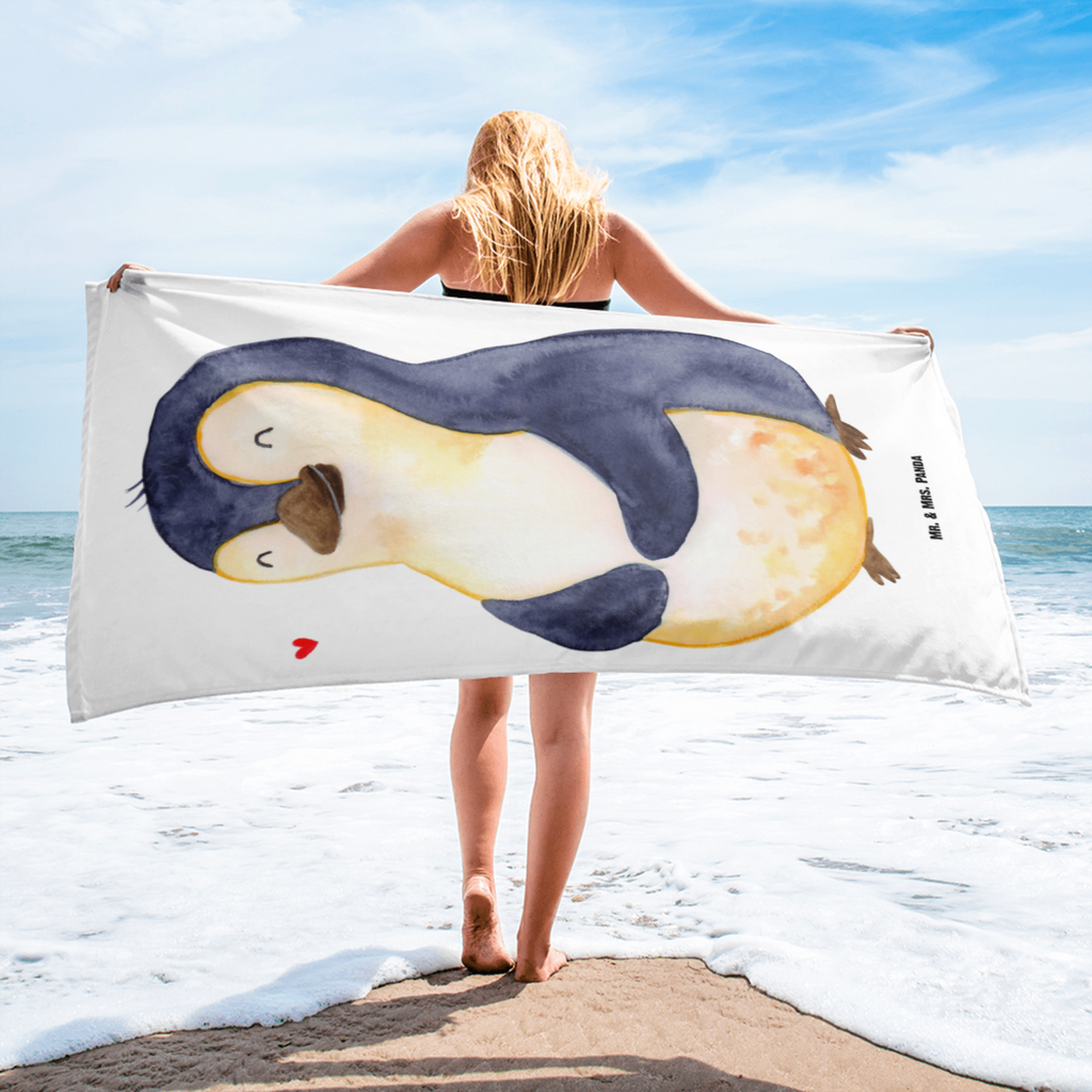 XL Badehandtuch Pinguin Diät Handtuch, Badetuch, Duschtuch, Strandtuch, Saunatuch, Pinguin, Pinguine, Diät, Abnehmen, Abspecken, Gewicht, Motivation, Selbstliebe, Körperliebe, Selbstrespekt