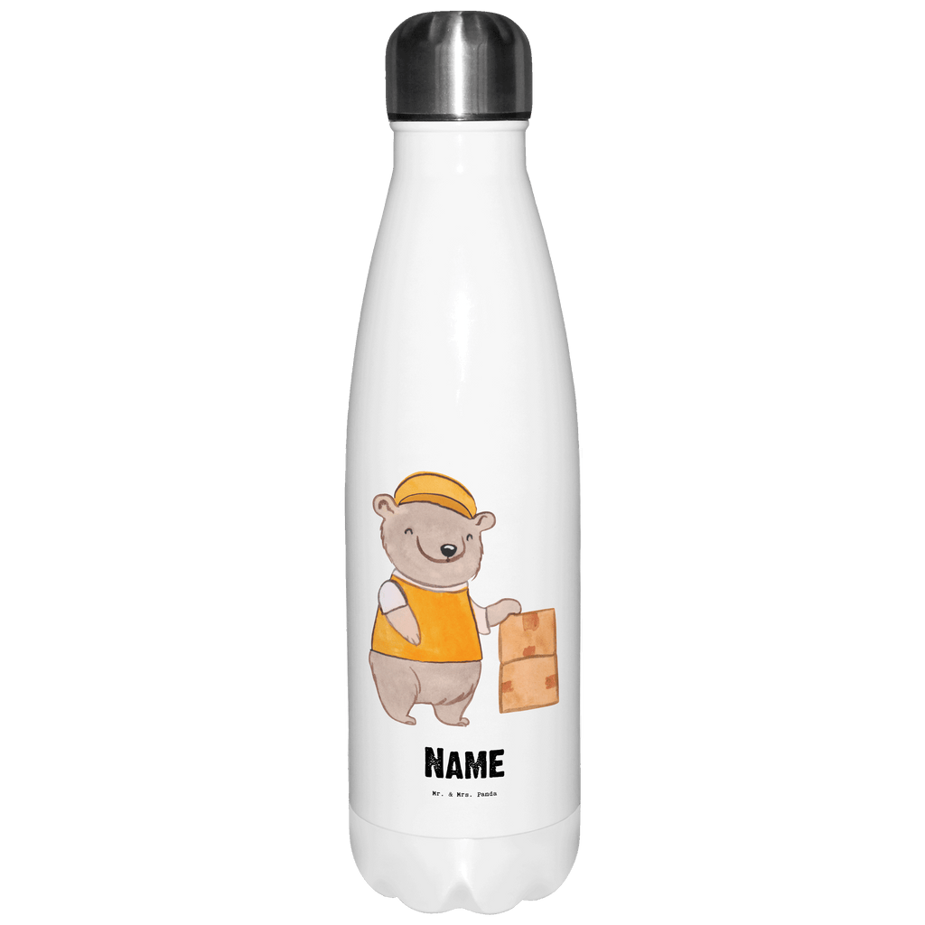 Personalisierte Thermosflasche Möbelpackerin mit Herz Personalisierte Isolierflasche, Personalisierte Thermoflasche, Personalisierte Trinkflasche, Trinkflasche Mit Namen, Wunschname, Bedrucken, Namensflasche, Beruf, Ausbildung, Jubiläum, Abschied, Rente, Kollege, Kollegin, Geschenk, Schenken, Arbeitskollege, Mitarbeiter, Firma, Danke, Dankeschön, Möbelpackerin, Umzugshelferin, Umzugsfirma, Umzugsservice