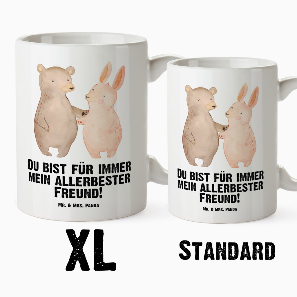 XL Tasse Bär Hase Umarmen XL Tasse, Große Tasse, Grosse Kaffeetasse, XL Becher, XL Teetasse, spülmaschinenfest, Jumbo Tasse, Groß, Liebe, Partner, Freund, Freundin, Ehemann, Ehefrau, Heiraten, Verlobung, Heiratsantrag, Liebesgeschenk, Jahrestag, Hocheitstag, Freunde, bester Freund, Hase, Bär, Bärchen, best friends