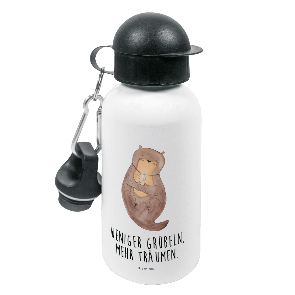 Kindertrinkflasche Otter Muschel Kindertrinkflasche, Kinder Trinkflasche, Trinkflasche, Flasche, Kinderflasche, Kinder, Kids, Kindergarten Flasche, Grundschule, Jungs, Mädchen, Otter, Fischotter, Seeotter, Otterliebe, grübeln, träumen, Motivation, Tagträumen, Büro